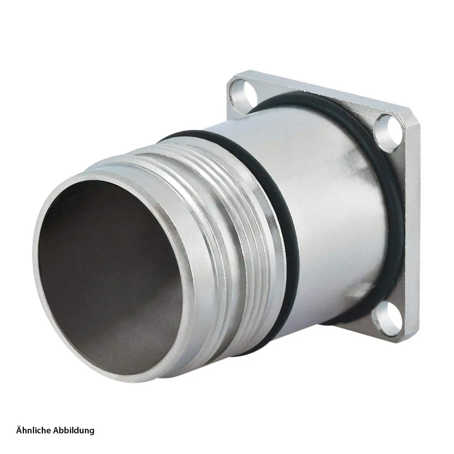 Produktfoto 1 von 7661000000 HUMMEL M23 Leistung Gerätesteckverbinder gerade mit Vibrationsschutz Hinterwand Farbe silber