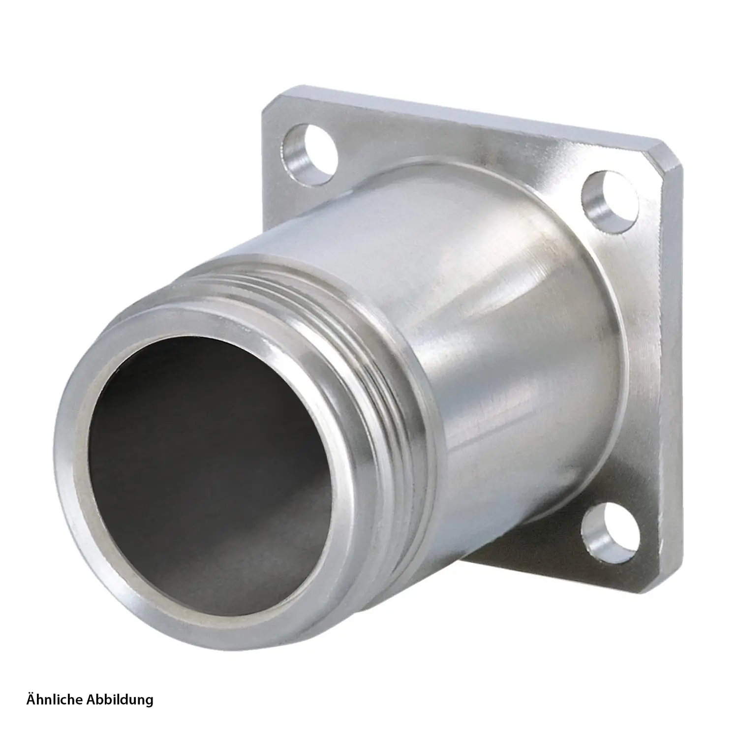 Produktfoto 1 von 7840400000 HUMMEL M16 INOX Geräteteckverbinder gerade Vorderwand Farbe silber