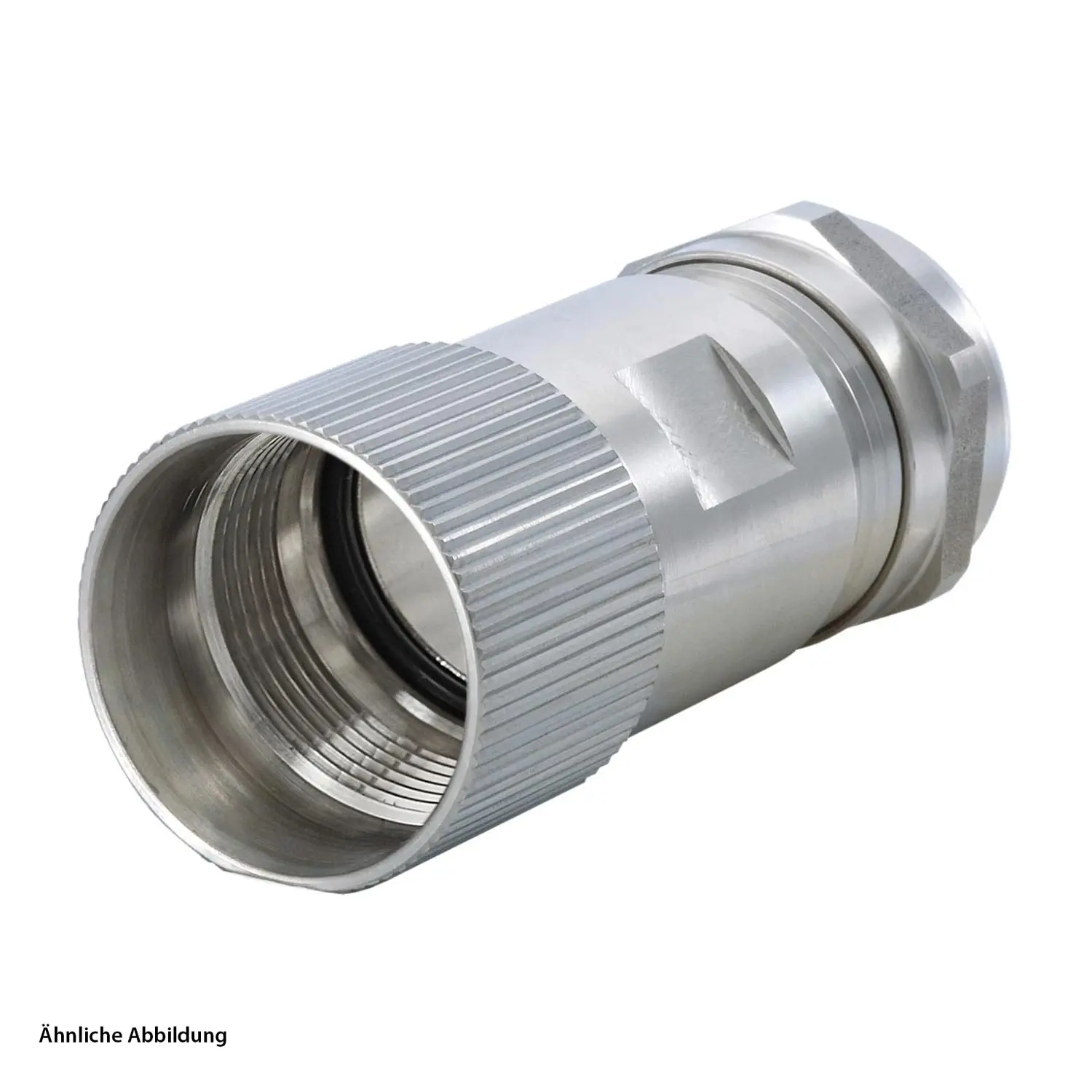 7140300000 HUMMEL M23 Signal INOX Kabelsteckverbinder gerade Kabelabgang gerade, Klemmbereich 3,0mm - 7,0mm Farbe silber