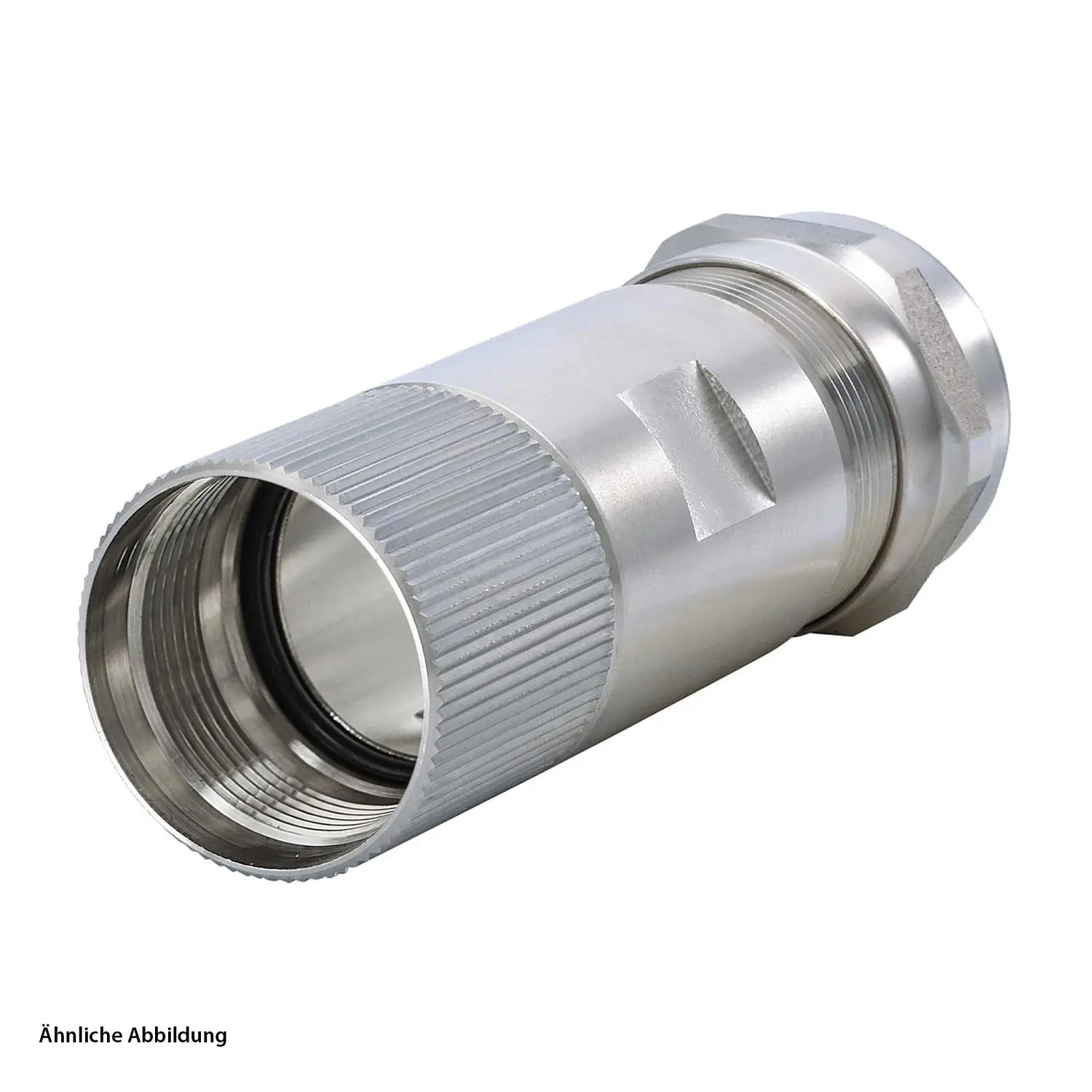 Produktfoto 1 von 7554500000 HUMMEL M23 Leistung INOX Kabelsteckverbinder gerade Klemmbereich 7,0mm - 12,0mm Farbe silber