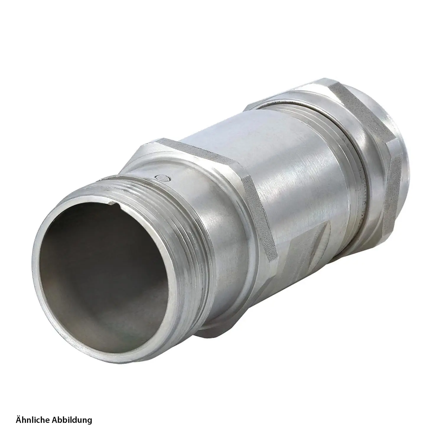 Produktfoto 1 von 7240600000 HUMMEL M23 Signal INOX Kupplungssteckverbinder gerade Kabelabgang gerade, Klemmbereich 10,0mm - 14,0mm Farbe silber