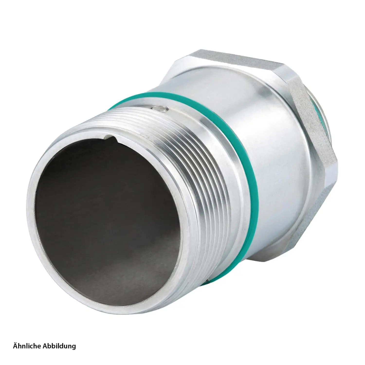 Produktfoto 1 von 7621400000 HUMMEL M23 Leistung INOX Geräteteckverbinder gerade Vorderwand Farbe silber
