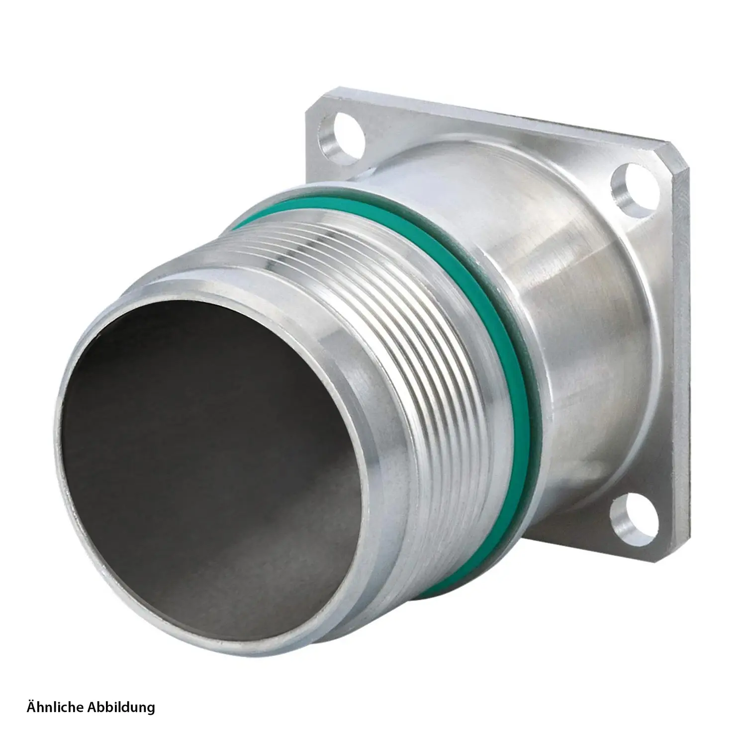 Produktfoto 1 von 7601400000 HUMMEL M23 Leistung INOX Geräteteckverbinder gerade Vorderwand Farbe silber