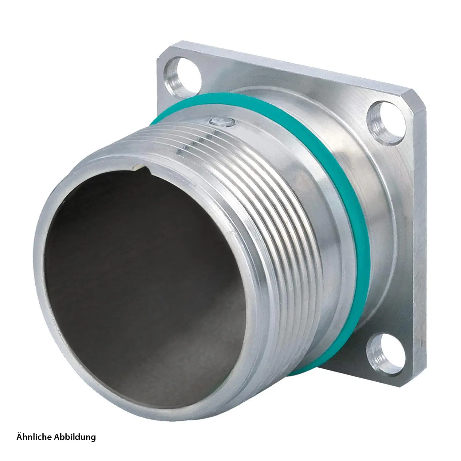 Produktfoto 1 von 7410400000 HUMMEL M23 Signal INOX Geräteteckverbinder gerade mit Vibrationsschutz Vorderwand Farbe silber