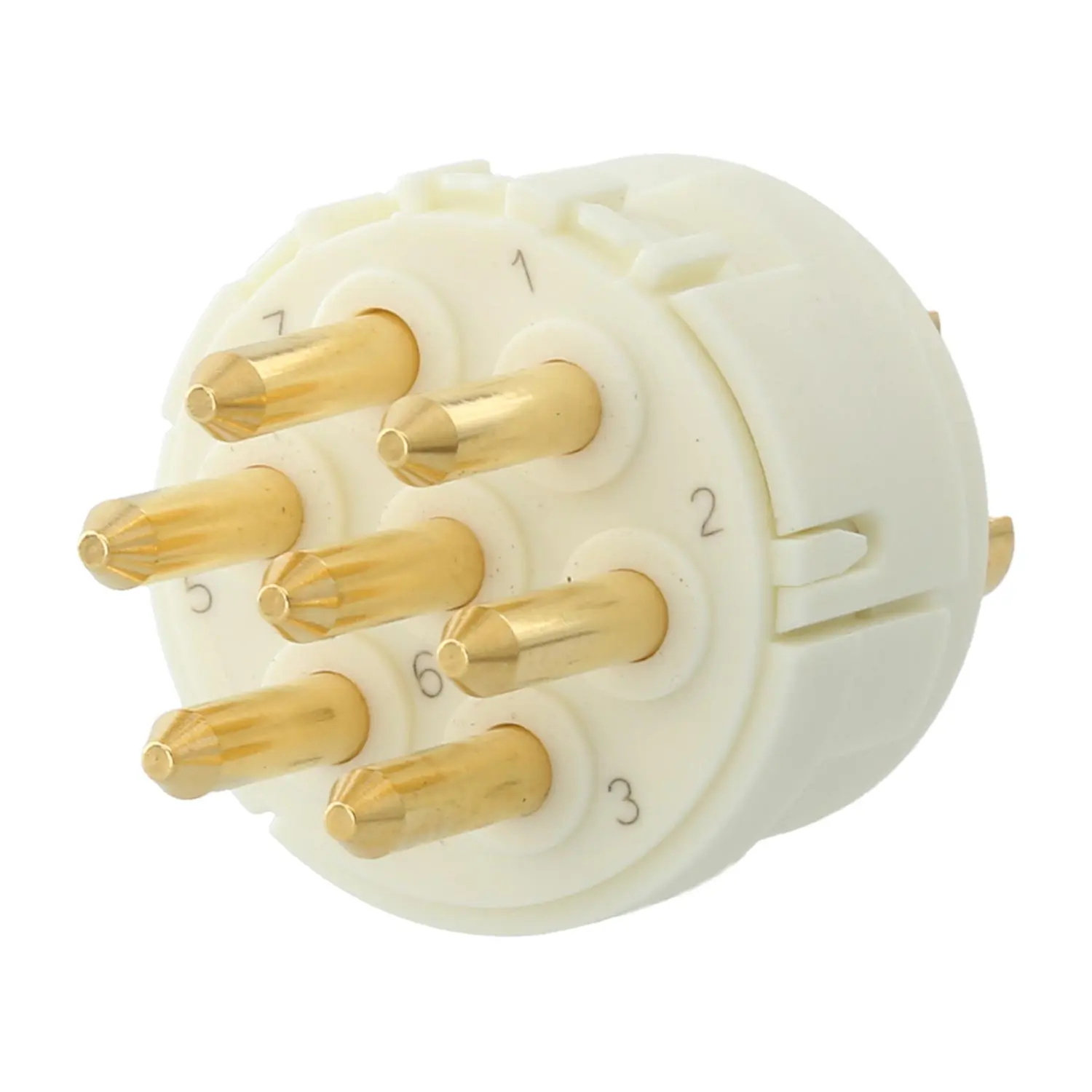 Produktfoto 1 von 7001907103 HUMMEL M23 Signal Löt-Kontakteinsatz Stift Lötanschluss, Polzahl 7-polig 300V, 20A, Farbe weiß