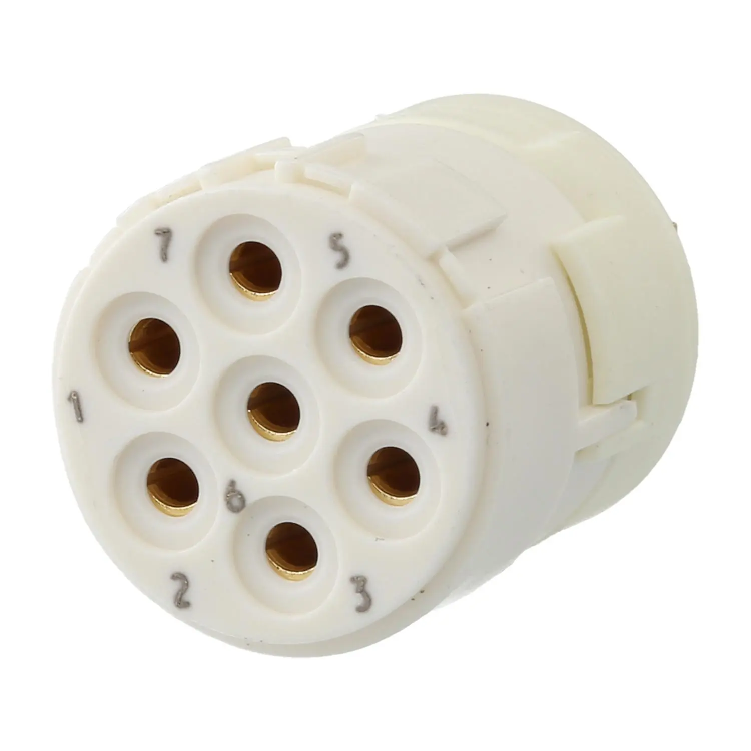 Produktfoto 1 von 7001907104 HUMMEL M23 Signal Löt-Kontakteinsatz Buchse Lötanschluss, Polzahl 7-polig 300V, 20A, Farbe weiß