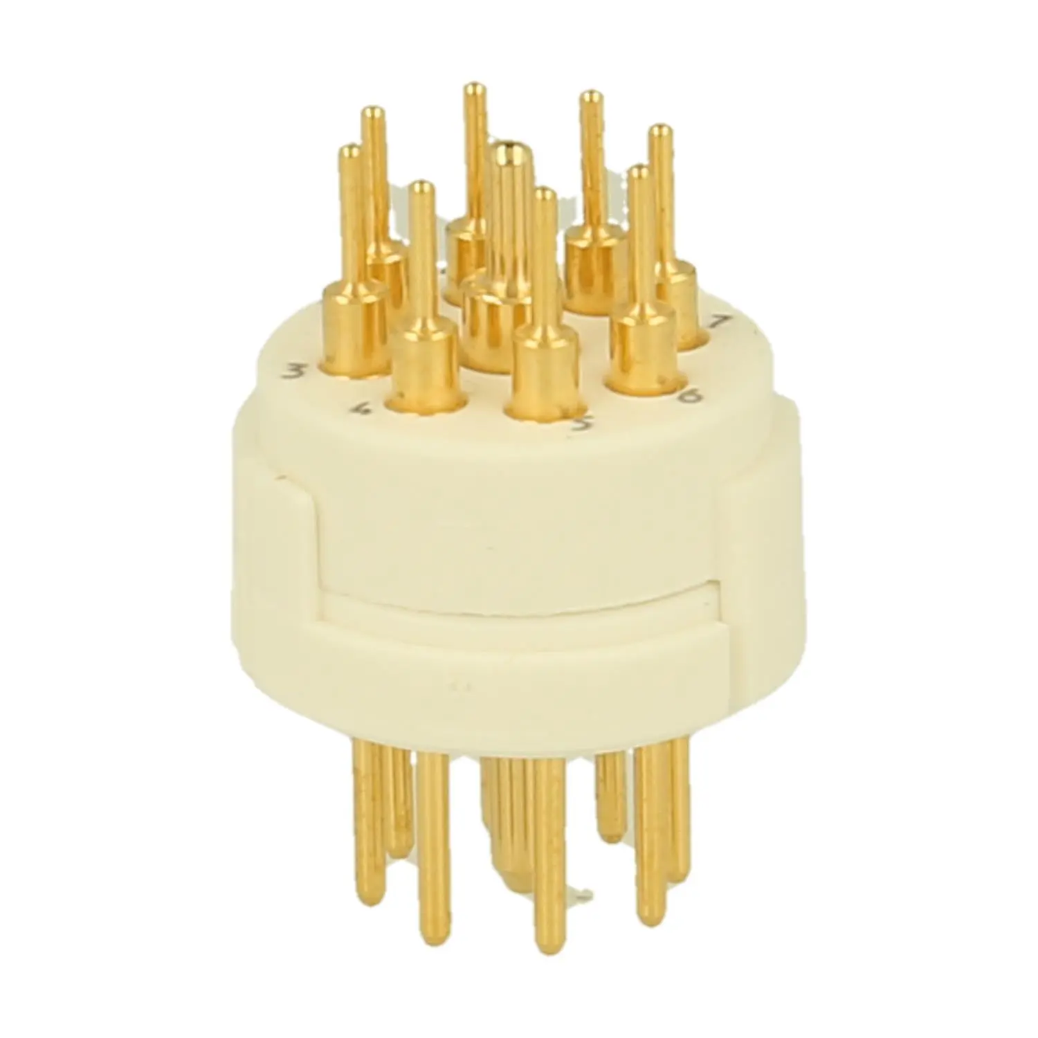 Produktfoto 1 von 7001981107 HUMMEL M23 Signal Einlöt-Kontakteinsatz Stift Einlötanschluss, Polzahl 9-polig, 1+8 200V Steuerkontakt 200V, 20A/8A, Farbe weiß