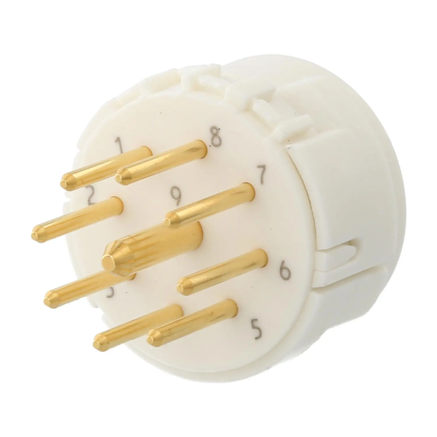 Produktfoto 1 von 7002981103 HUMMEL M23 Signal Löt-Kontakteinsatz Stift Lötanschluss, Polzahl 9-polig, 1+8 200V Steuerkontakt 200V, 20A/8A, Farbe weiß