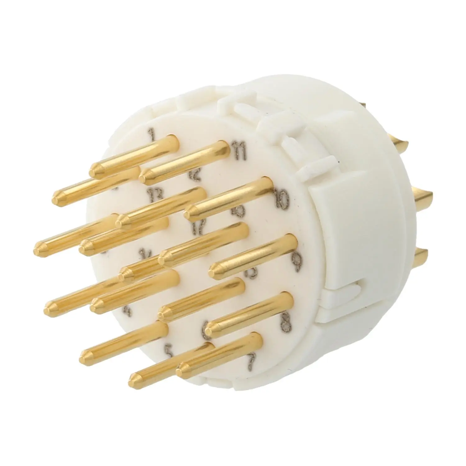 Produktfoto 1 von 7001912103 HUMMEL M23 Signal Löt-Kontakteinsatz Stift Lötanschluss, Polzahl 12-polig 200V, 8A, Farbe weiß