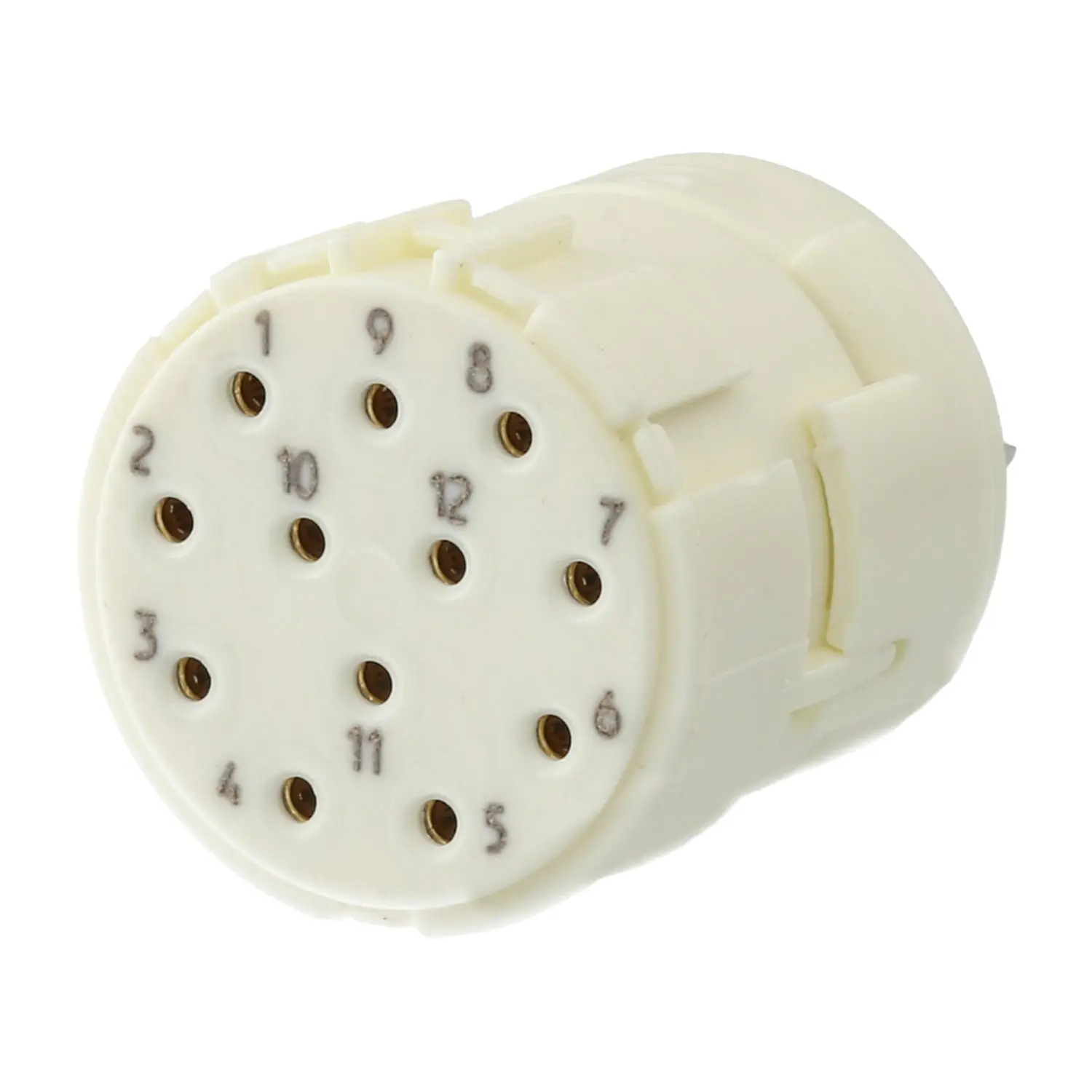 Produktfoto 1 von 7001912104 HUMMEL M23 Signal Löt-Kontakteinsatz Buchse Lötanschluss, Polzahl 12-polig 200V, 8A, Farbe weiß