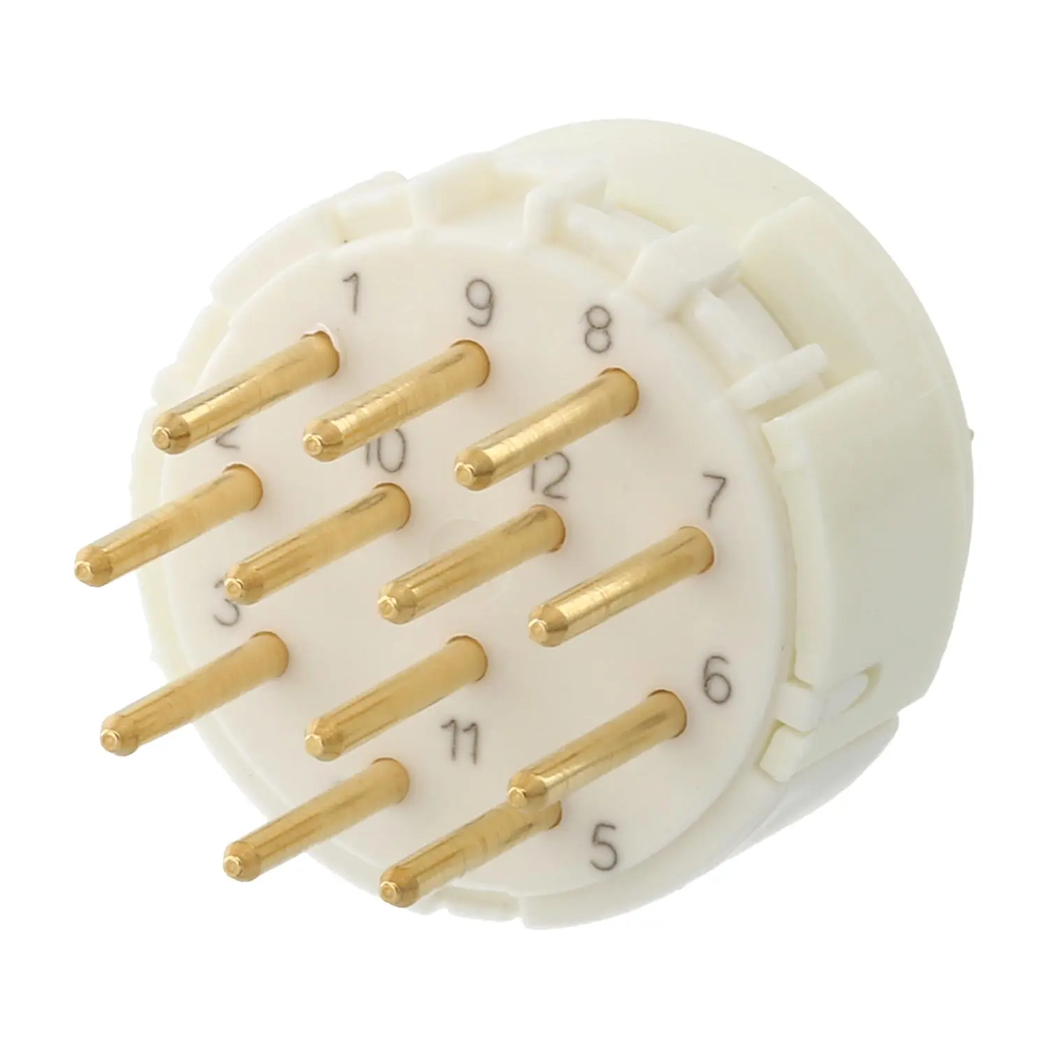 Produktfoto 1 von 7002912103 HUMMEL M23 Signal Löt-Kontakteinsatz Stift Lötanschluss, Polzahl 12-polig 200V, 8A, Farbe weiß