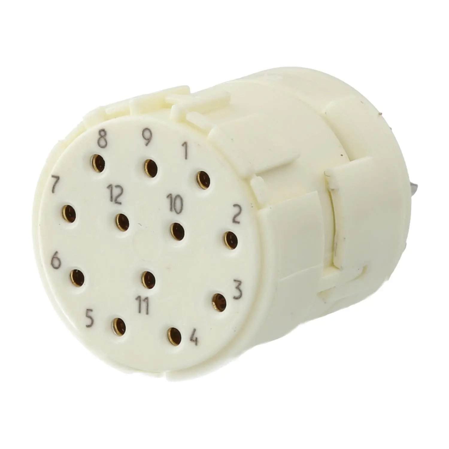 Produktfoto 1 von 7002912104 HUMMEL M23 Signal Löt-Kontakteinsatz Buchse Lötanschluss, Polzahl 12-polig 200V, 8A, Farbe weiß
