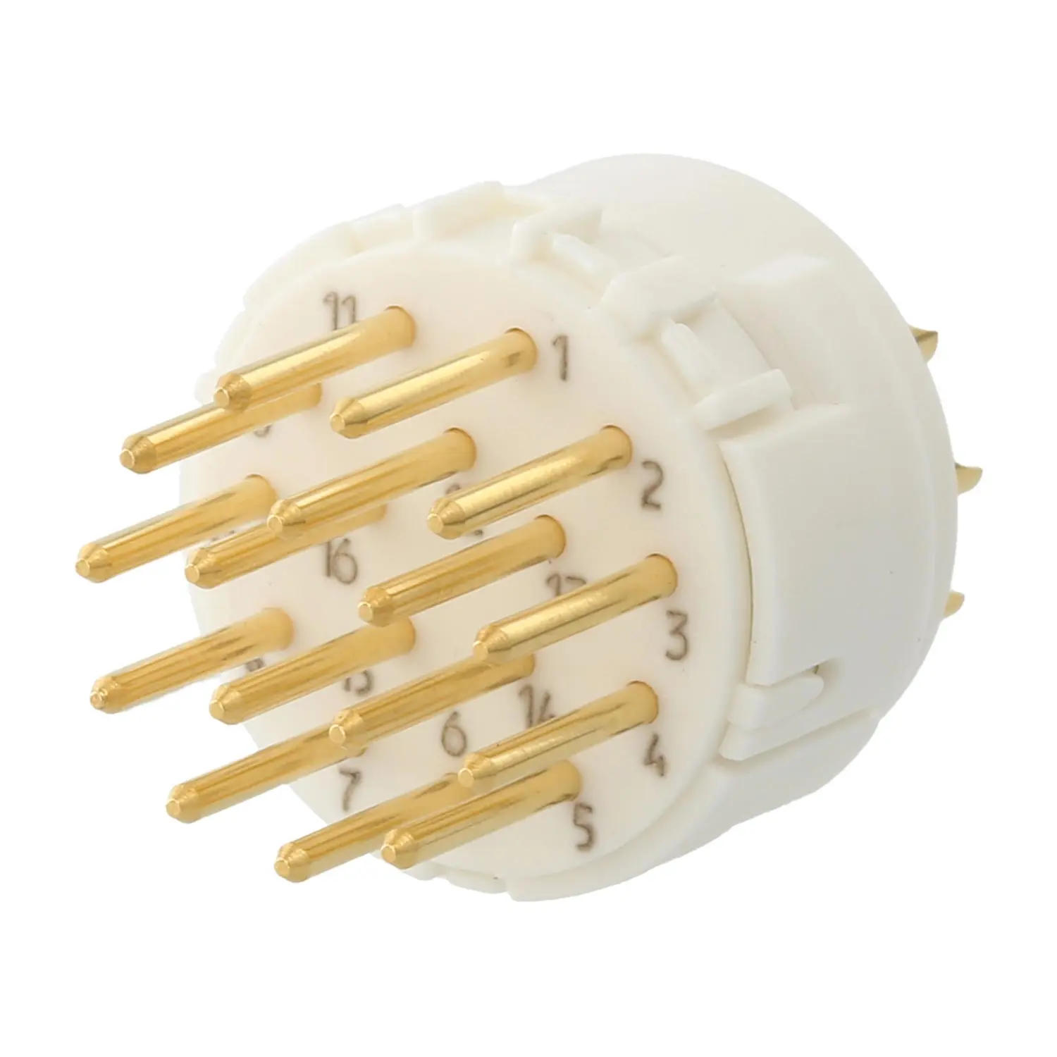 Produktfoto 1 von 7001916103 HUMMEL M23 Signal Löt-Kontakteinsatz Stift Lötanschluss, Polzahl 16-polig 160V, 8A, Farbe weiß