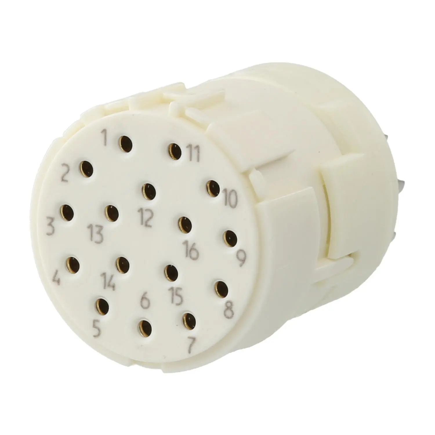 Produktfoto 1 von 7001916104 HUMMEL M23 Signal Löt-Kontakteinsatz Buchse Lötanschluss, Polzahl 16-polig 160V, 8A, Farbe weiß