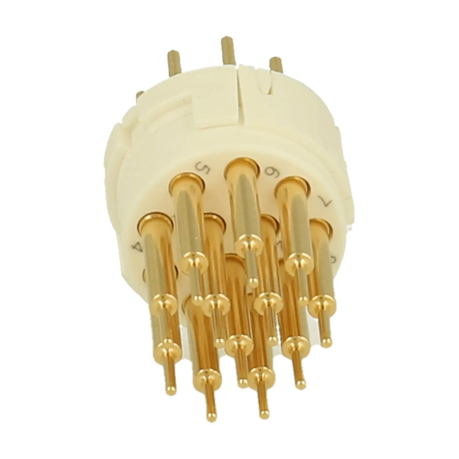 Produktfoto 1 von 7002912127 HUMMEL M23 Signal Einlöt-Kontakteinsatz Stift Einlötanschluss, Polzahl 12-polig 200V, 8A, Farbe weiß