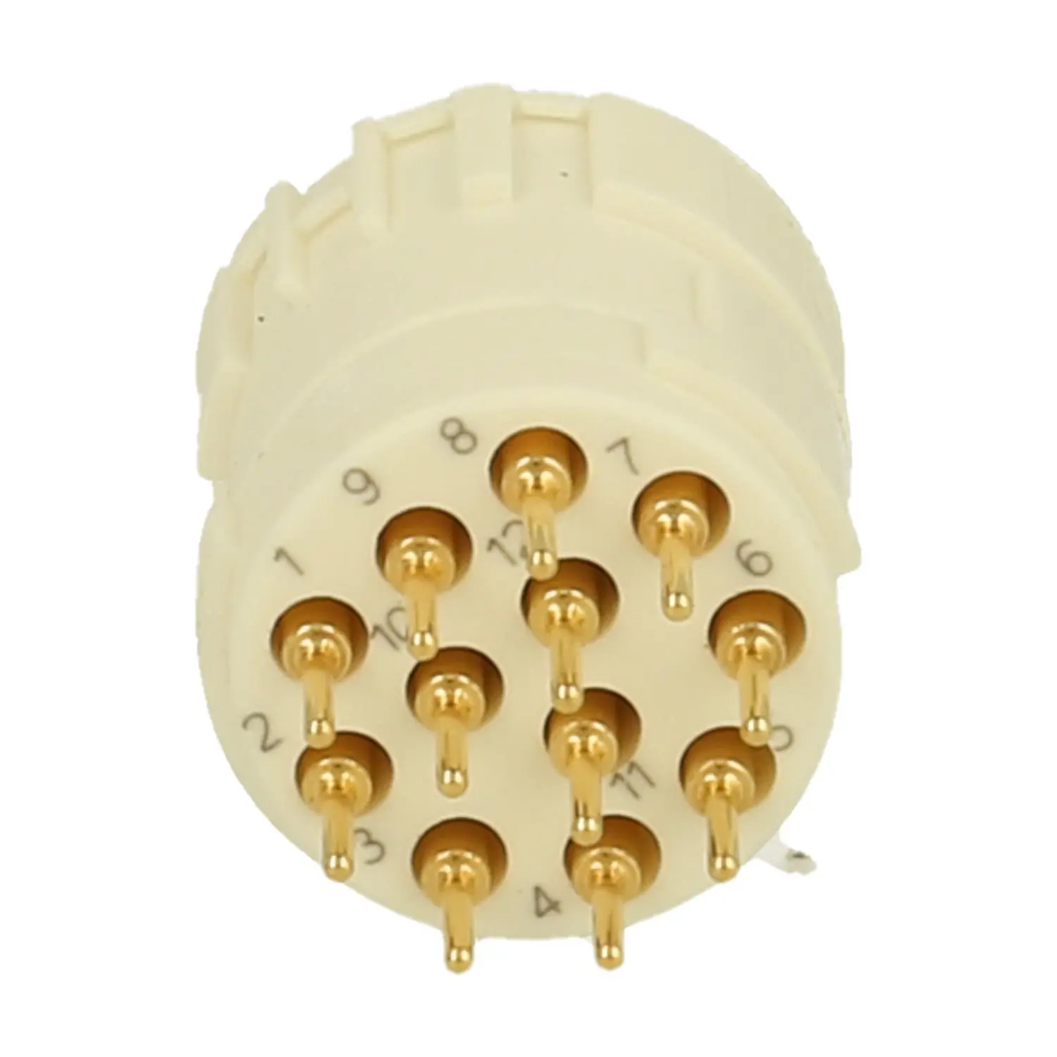 Produktfoto 1 von 7002912108 HUMMEL M23 Signal Einlöt-Kontakteinsatz Buchse Einlötanschluss, Polzahl 12-polig 200V, 8A, Farbe weiß