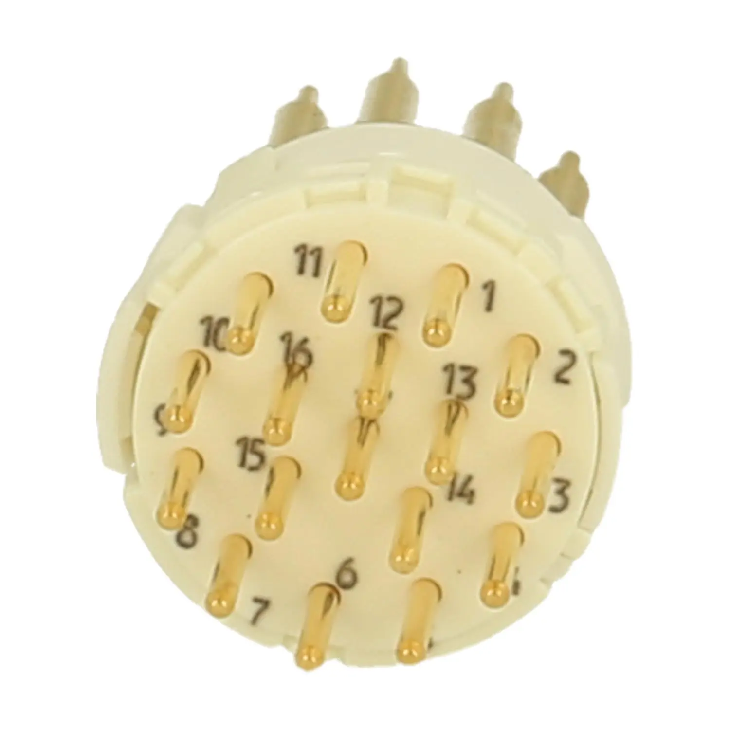 Produktfoto 1 von 7001917127 HUMMEL M23 Signal Einlöt-Kontakteinsatz Stift Einlötanschluss, Polzahl 17-polig 160V, 8A, Farbe weiß