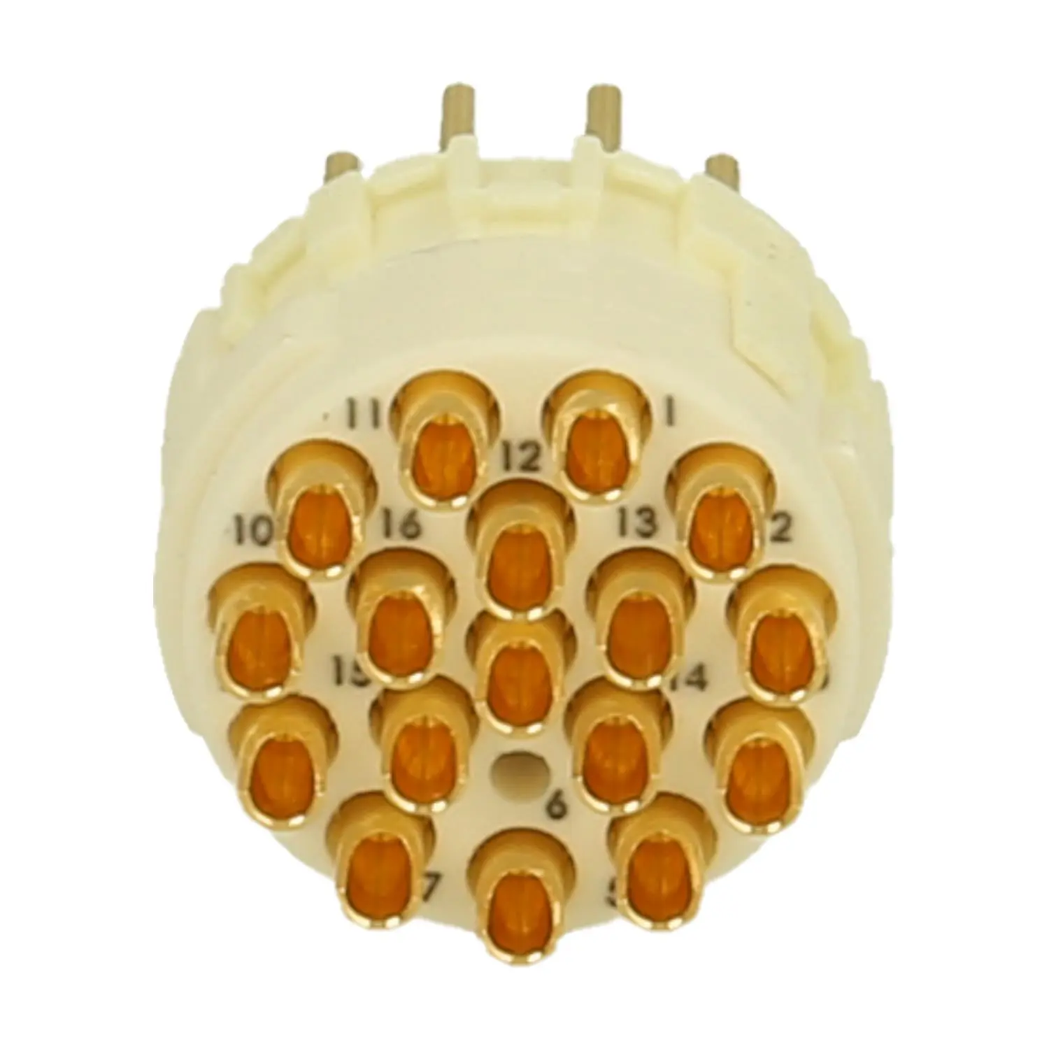 Produktfoto 1 von 7002917103 HUMMEL M23 Signal Löt-Kontakteinsatz Stift Lötanschluss, Polzahl 17-polig 100V, 8A, Farbe weiß
