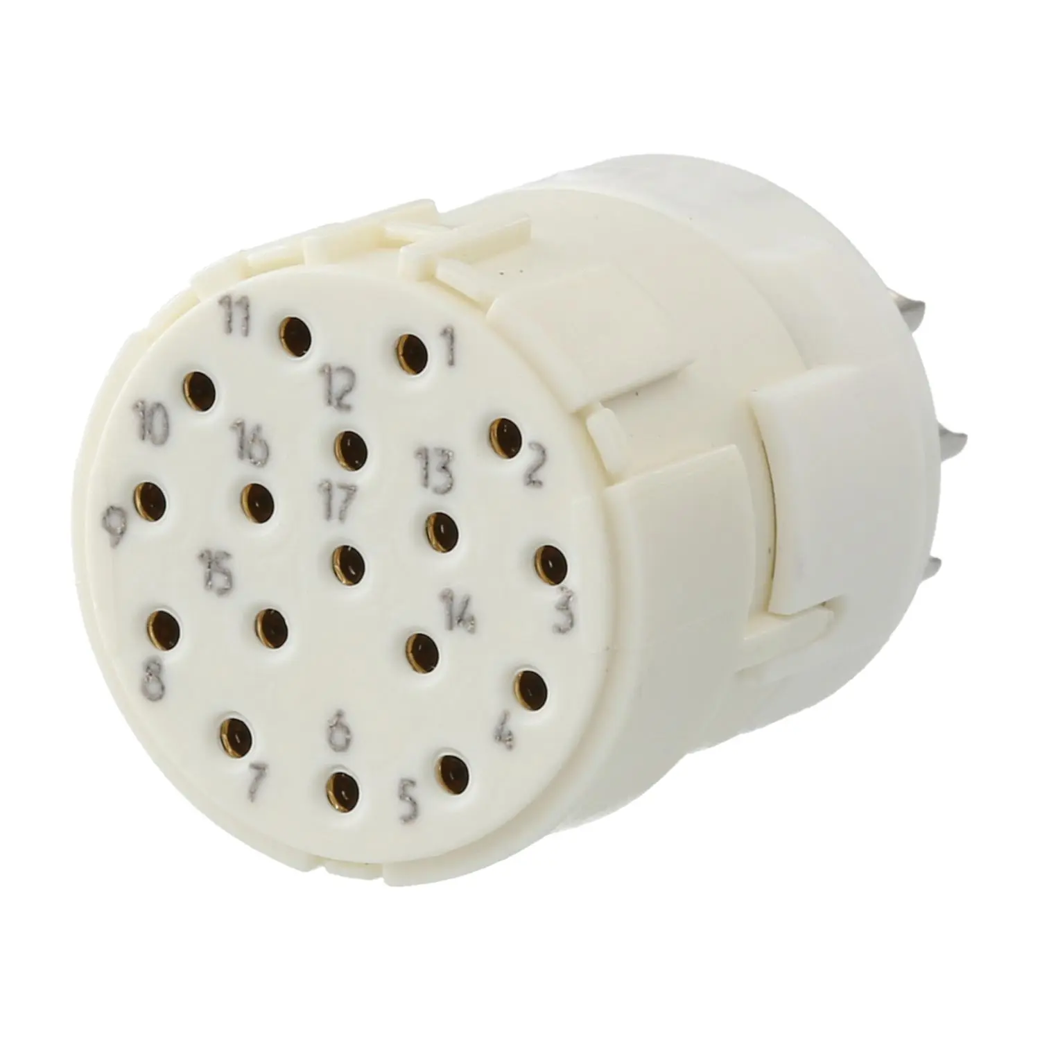 Produktfoto 1 von 7002917104 HUMMEL M23 Signal Löt-Kontakteinsatz Buchse Lötanschluss, Polzahl 17-polig 160V, 8A, Farbe weiß