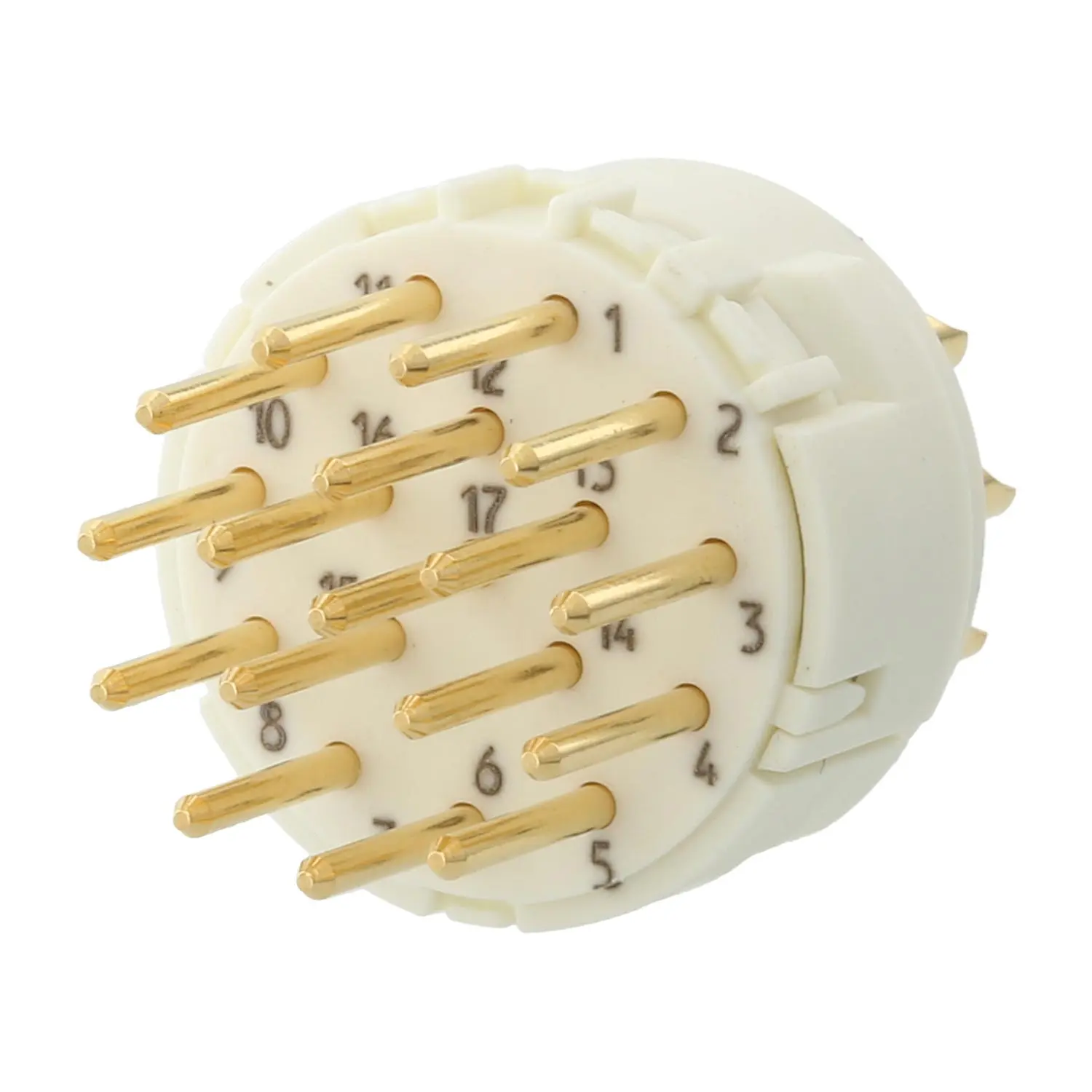 Produktfoto 1 von 7001917103 HUMMEL M23 Signal Löt-Kontakteinsatz Stift Lötanschluss, Polzahl 17-polig 160V, 8A, Farbe weiß