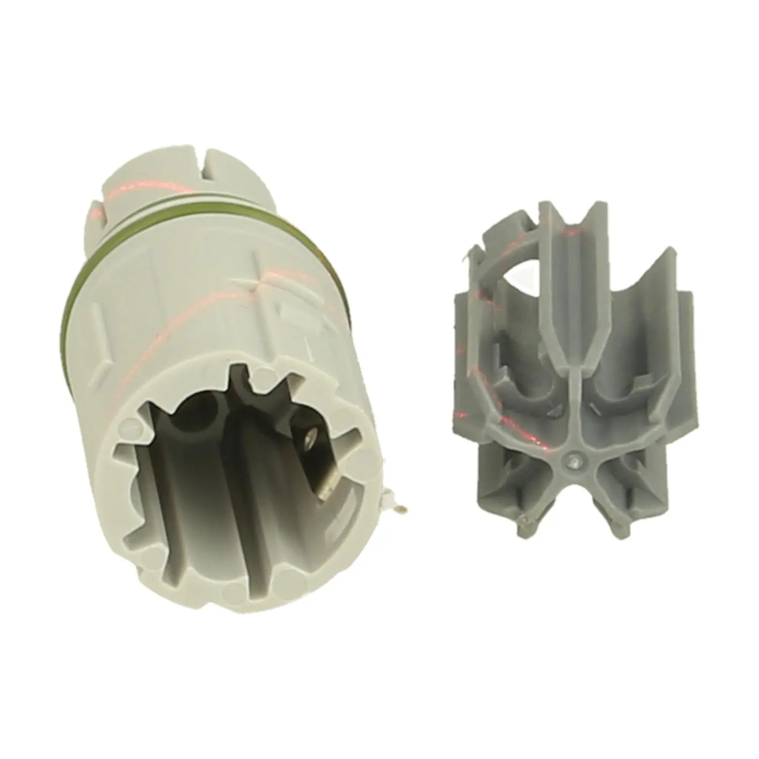 Produktfoto 1 von A712-7L03941102 HUMMEL M12 Power Crimp-Kontakteinsatz Buchse Crimpanschluss, Polzahl 4+PE 63V 600V Steuerkontakt 150V, 16A, Farbe hellgrau