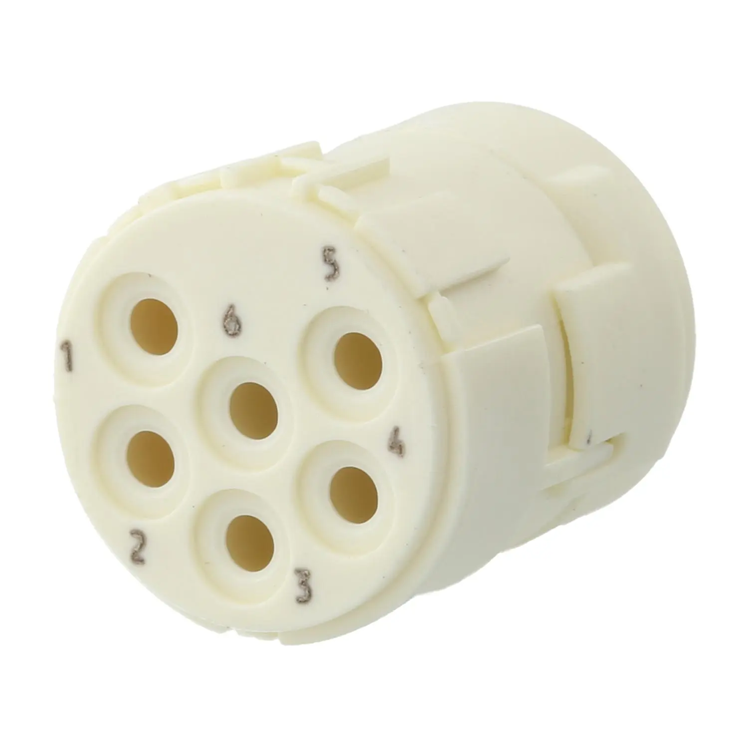 Produktfoto 1 von 7003906102 HUMMEL M23 Signal Crimp-Kontakteinsatz Buchse Crimpanschluss, Polzahl 6-polig 300V, 20A, Farbe weiß