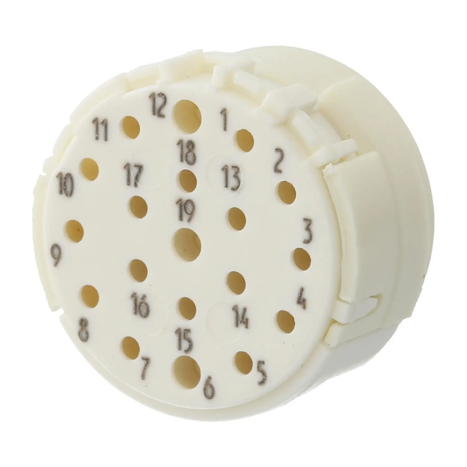 Produktfoto 1 von 7003919101 HUMMEL M23 Signal Crimp-Kontakteinsatz Stift Crimpanschluss, Polzahl 19-polig 100V Steuerkontakt 100V, 10A/8A, Farbe weiß