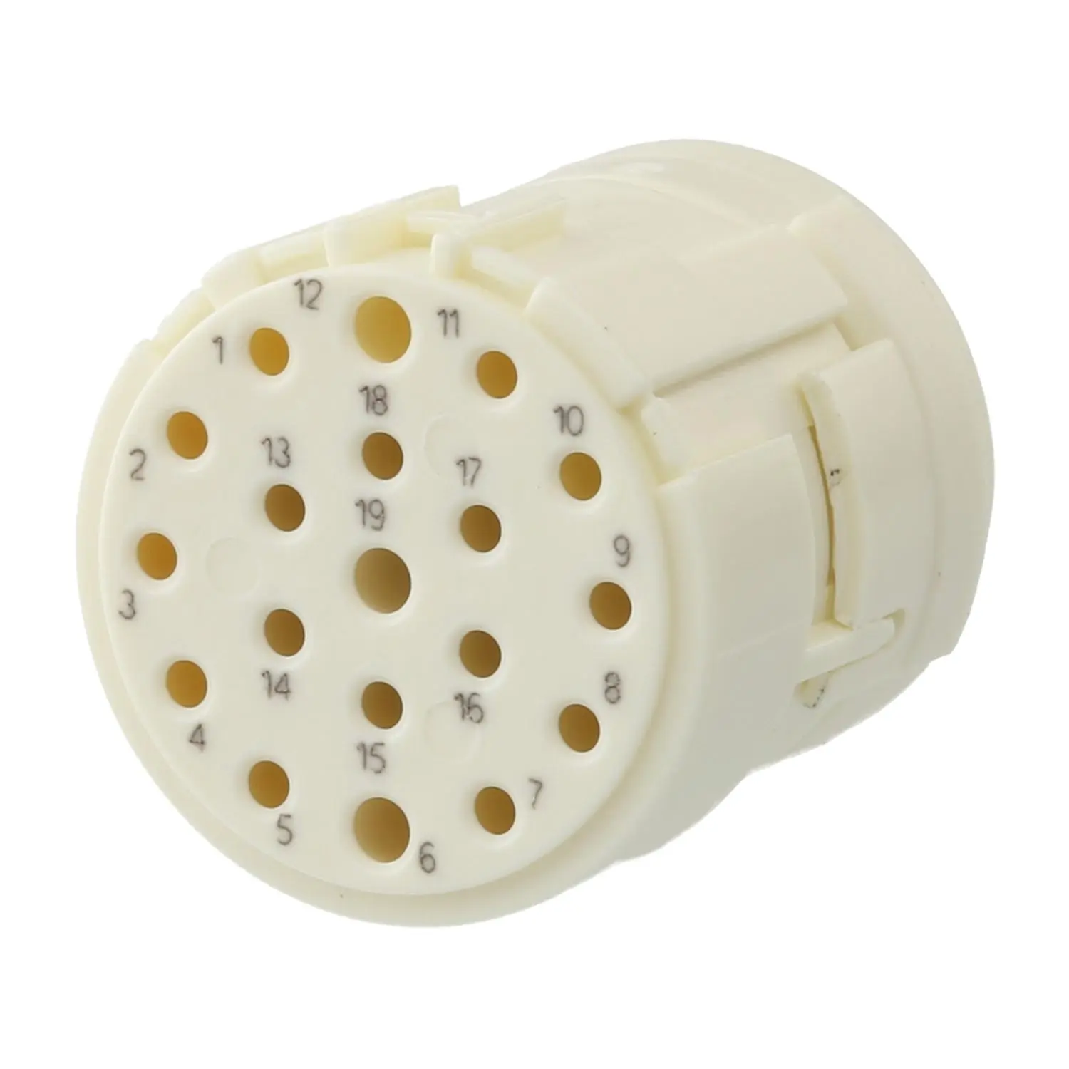 Produktfoto 1 von 7003919102 HUMMEL M23 Signal Crimp-Kontakteinsatz Buchse Crimpanschluss, Polzahl 19-polig 100V Steuerkontakt 100V, 10A/8A, Farbe weiß