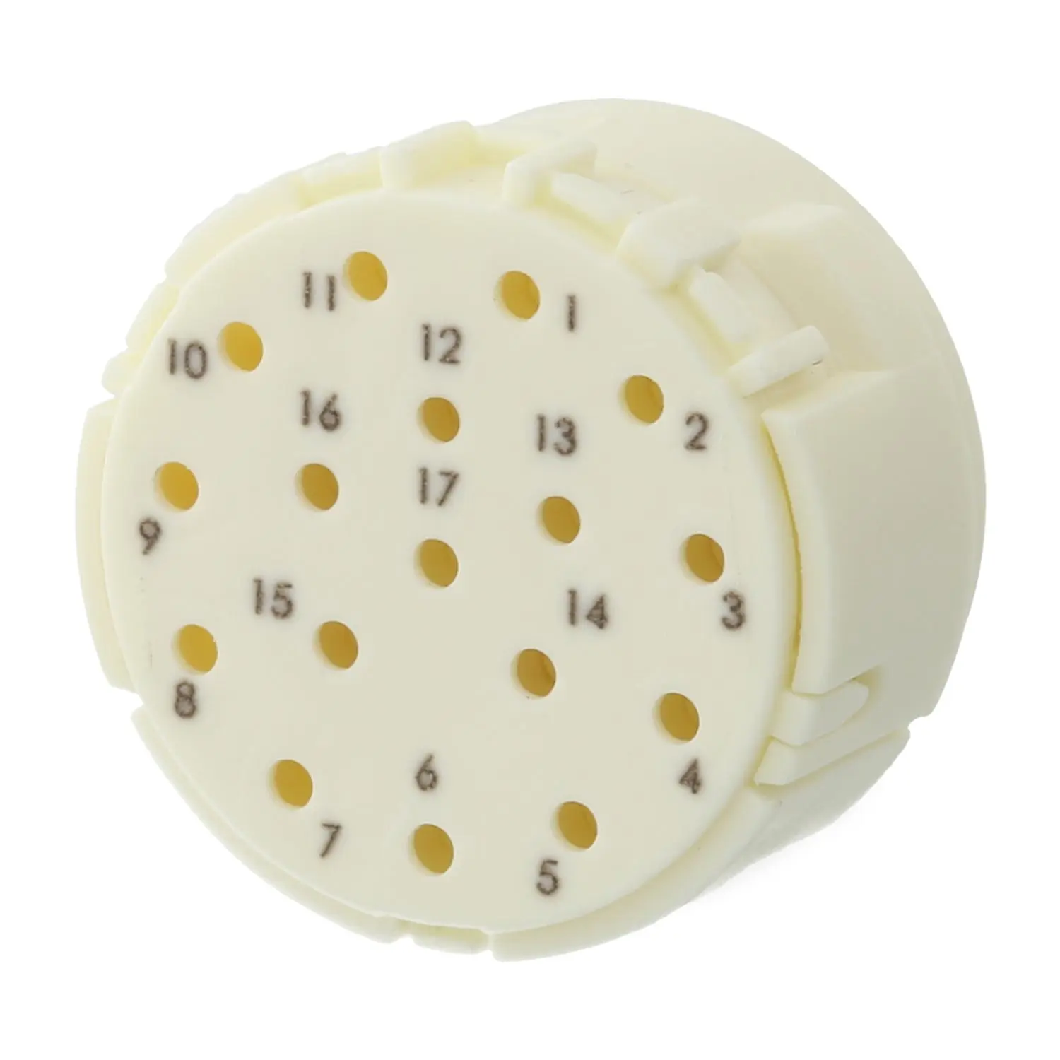 Produktfoto 1 von 7003917101 HUMMEL M23 Signal Crimp-Kontakteinsatz Stift Crimpanschluss, Polzahl 17-polig 160V, 8A, Farbe weiß
