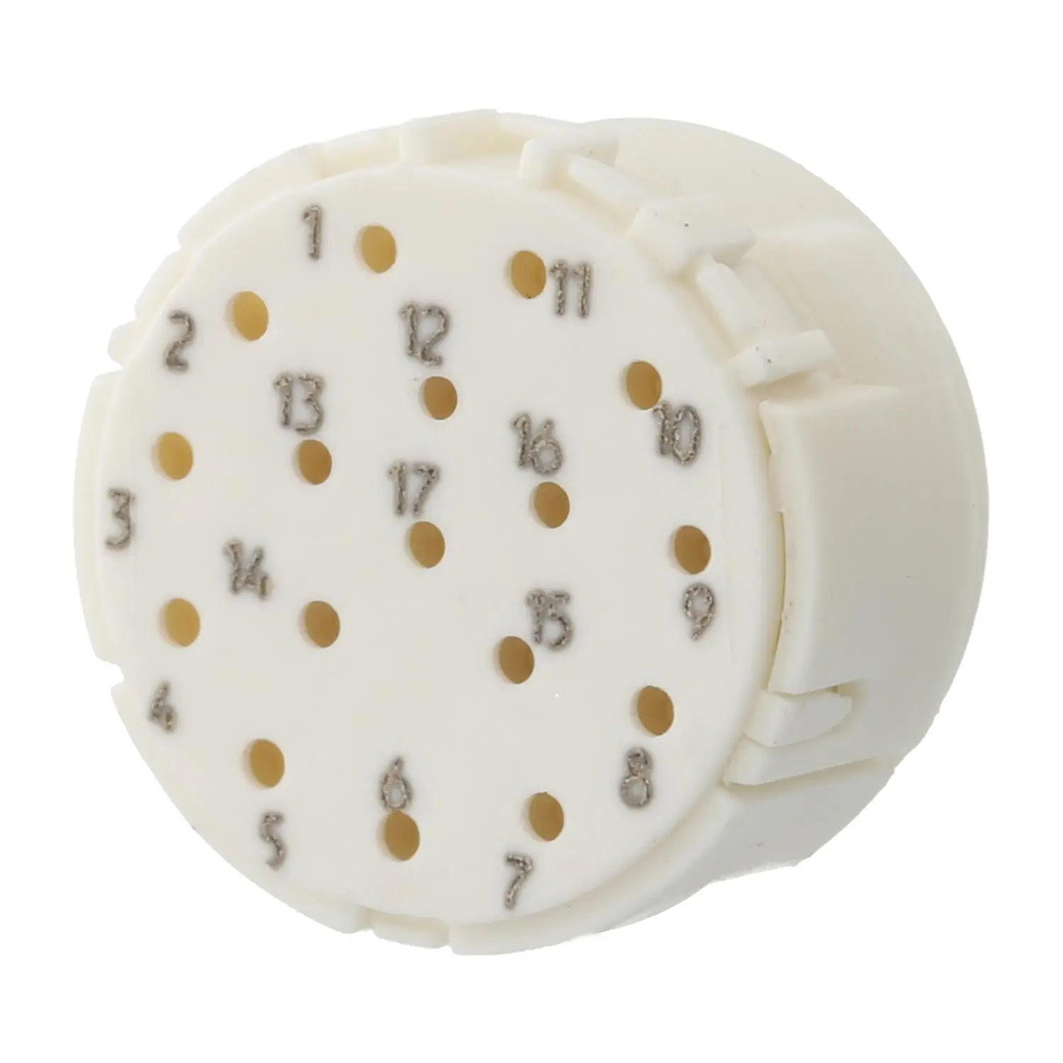 Produktfoto 1 von 7004917101 HUMMEL M23 Signal Crimp-Kontakteinsatz Stift Crimpanschluss, Polzahl 17-polig 160V, 8A, Farbe weiß
