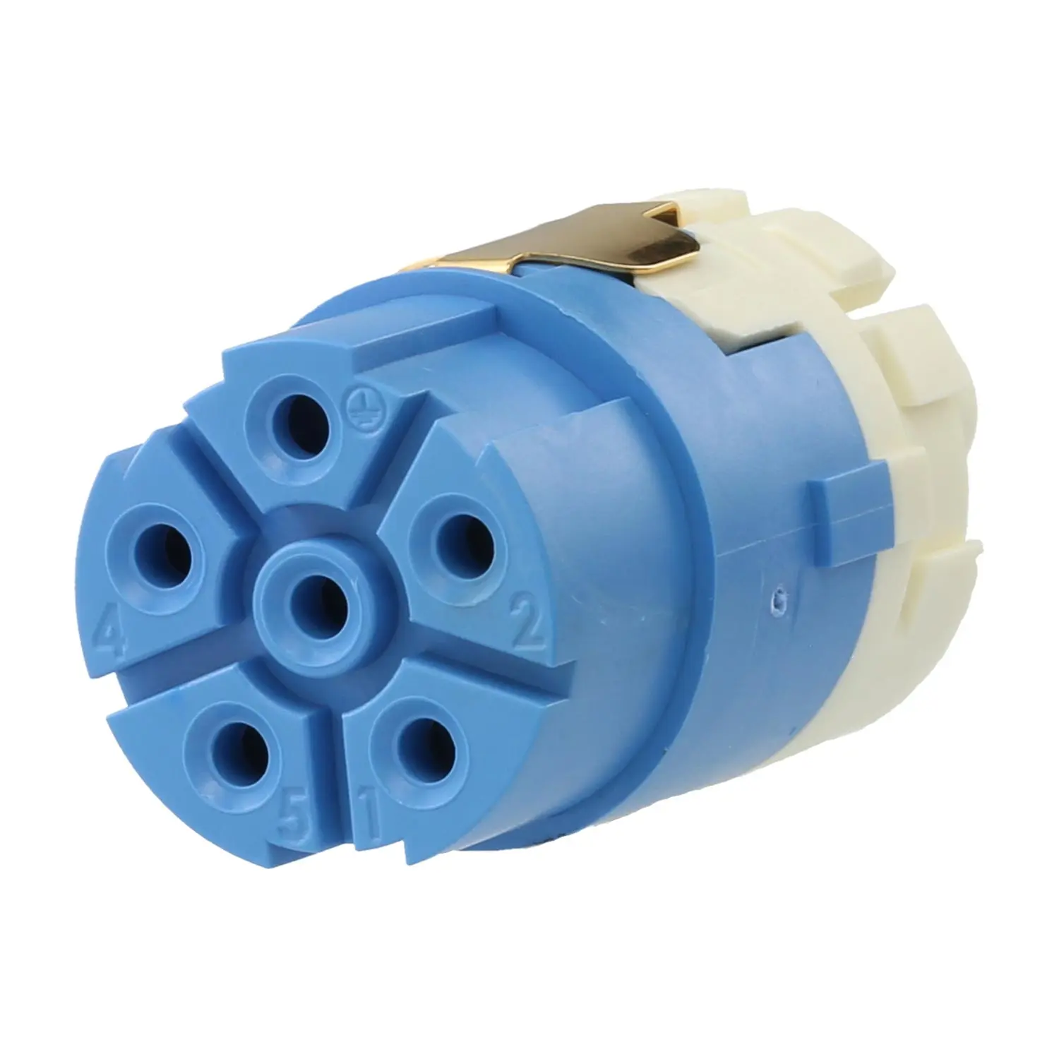 Produktfoto 1 von 7084951122 HUMMEL M23 Leistung Crimp-Kontakteinsatz Buchse Crimpanschluss, Polzahl 5+PE 600V, 28A, Farbe blau