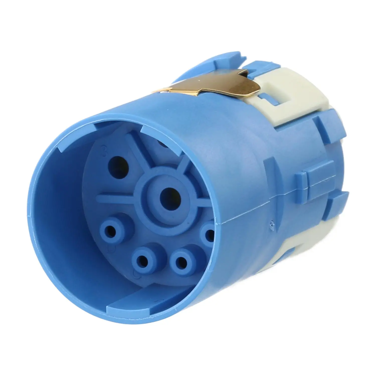 Produktfoto 1 von 7084943121 HUMMEL M23 Leistung Crimp-Kontakteinsatz Stift Crimpanschluss, Polzahl 3+4+PE 600V Steuerkontakt 300V, 28A/8A, Farbe blau