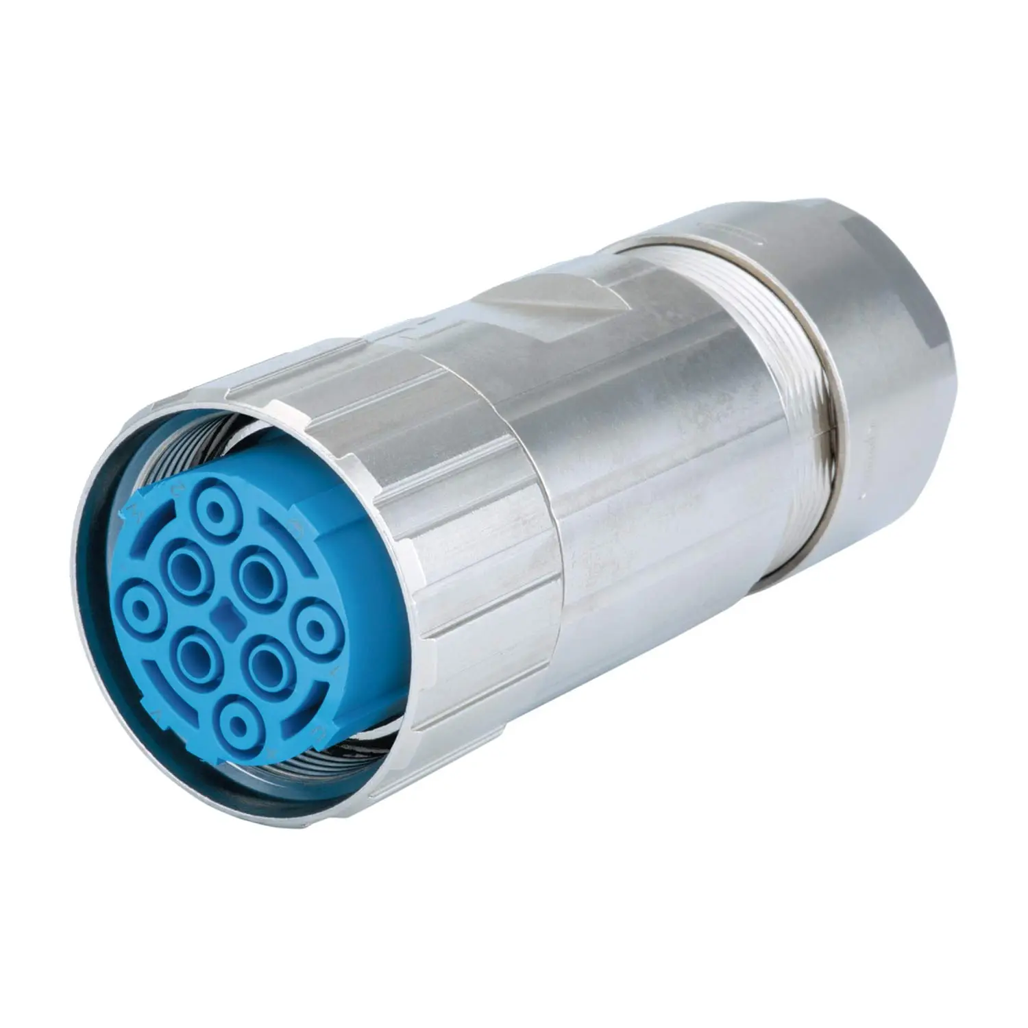 Produktfoto 1 von 7710843000 HUMMEL M40 Leistung Kabelsteckverbinder gerade Buchse Crimpanschluss, Polzahl 3+4+PE Kabelabgang gerade, Klemmbereich 21,0mm - 28,0mm