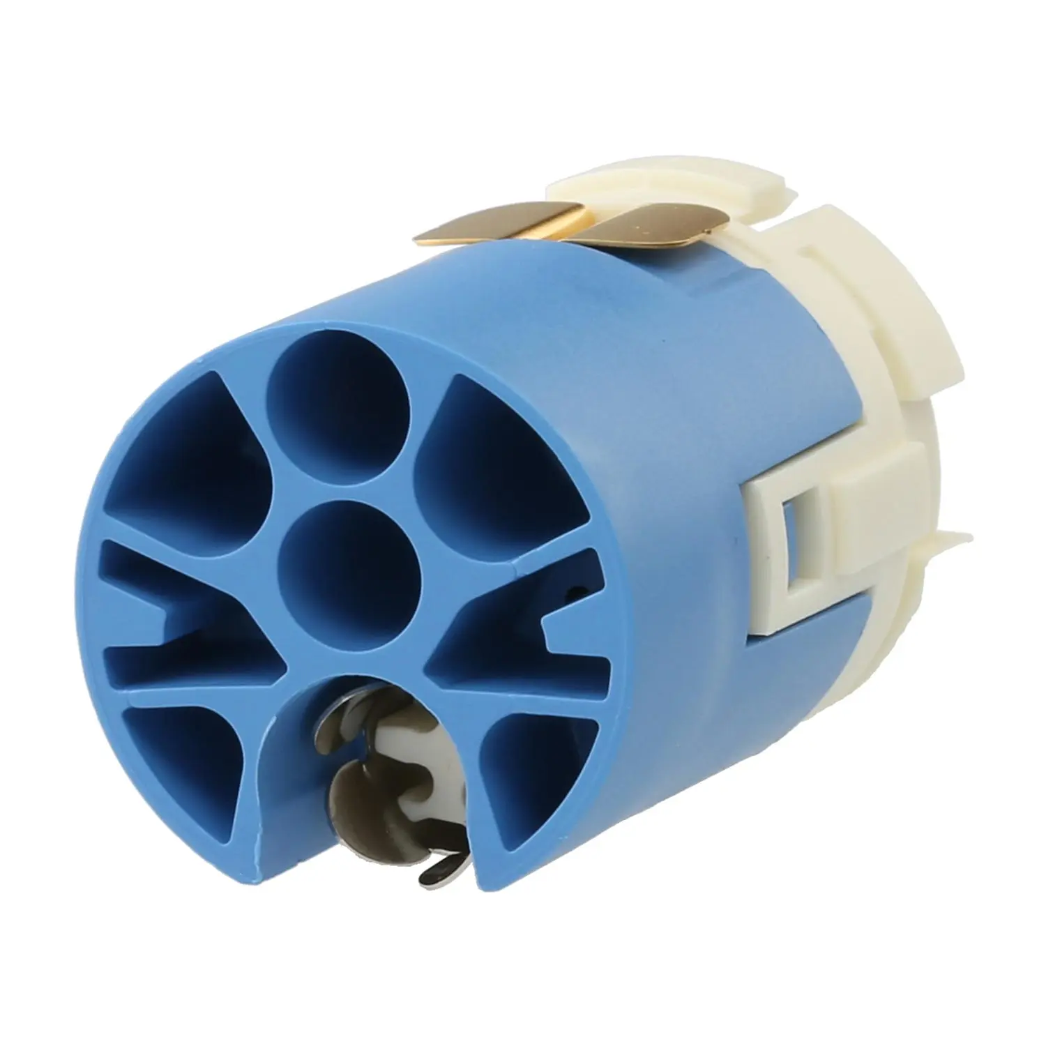 Produktfoto 1 von 7084944101 HUMMEL M23 Hybrid Crimp-Kontakteinsatz Stift Crimpanschluss, Polzahl 3+4+PE 600V Steuerkontakt 300V, 28A/8A, Farbe blau