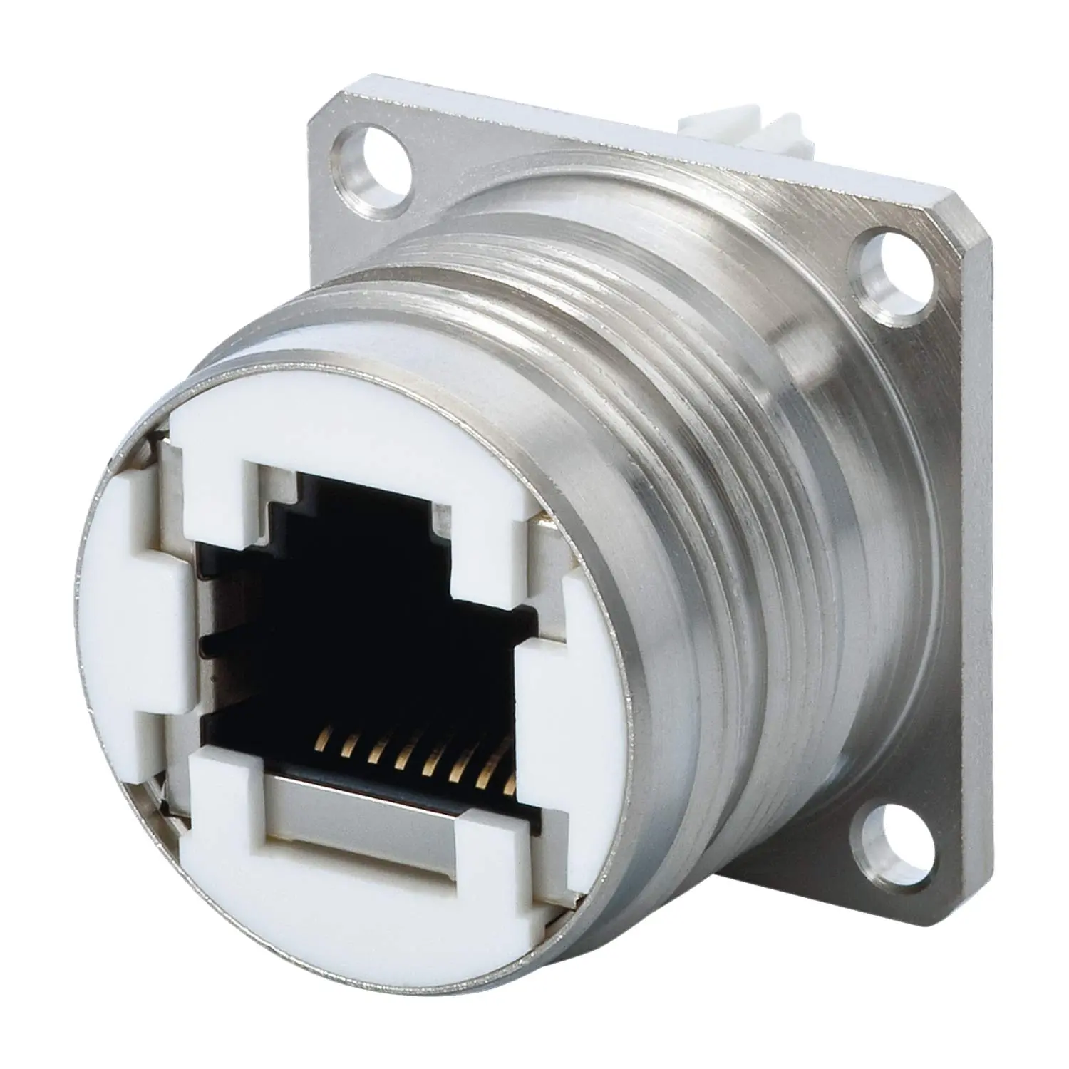 7R40008000 HUMMEL M23 RJ45 Gerätesteckverbinder Stift gerade, 8-polig, RJ45 Buches / Einlötkontakte Kategorie Cat. 6A / Klasse EA bis 500 MHz