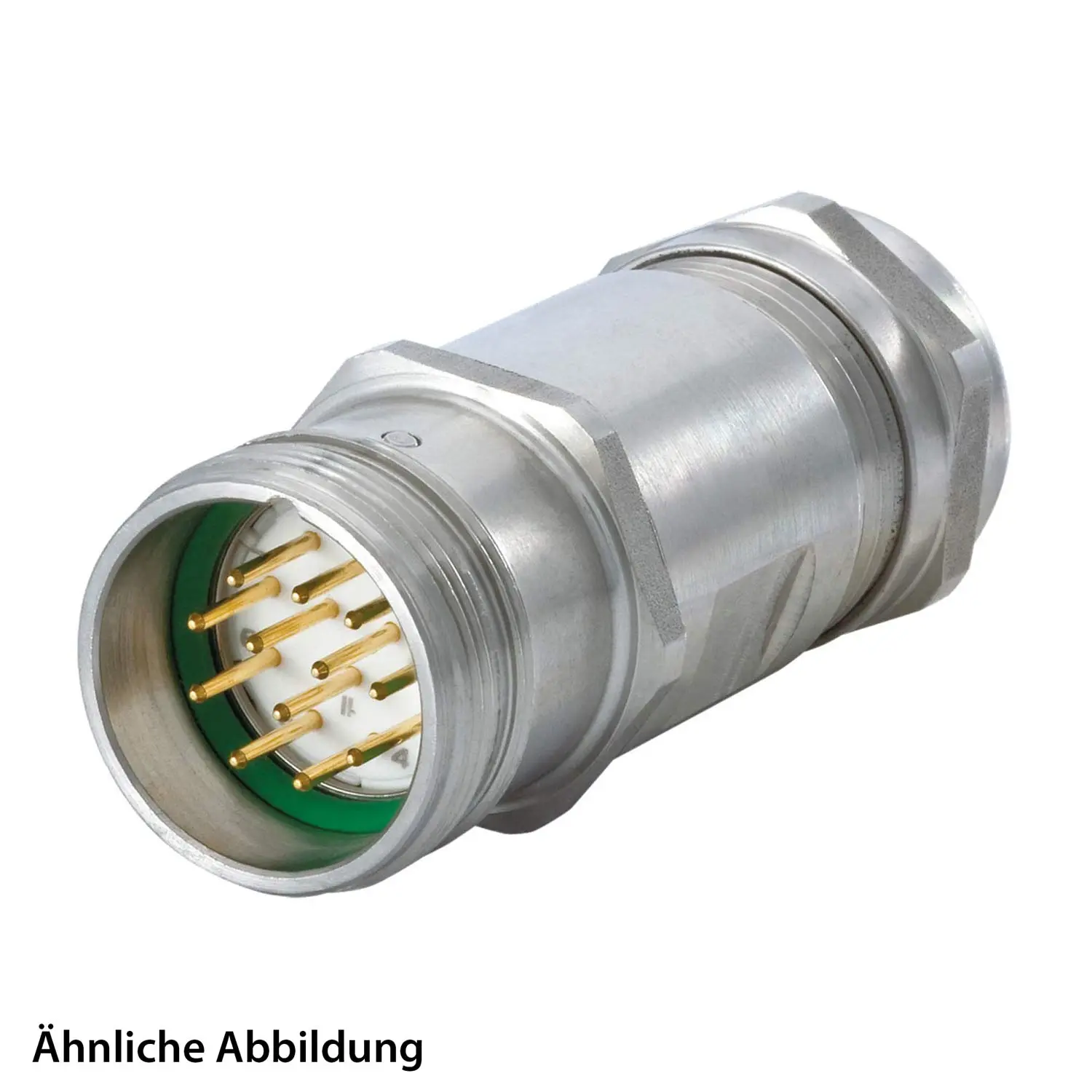 Produktfoto 1 von 799920746K HUMMEL SET inkl. Kontakte M23 Signal INOX Kupplungssteckverbinder EMV, Löt gerade Polzahl 11+PE, Stift Kabelabgang gerade, Klemmbereich 10,0mm - 14,0mm