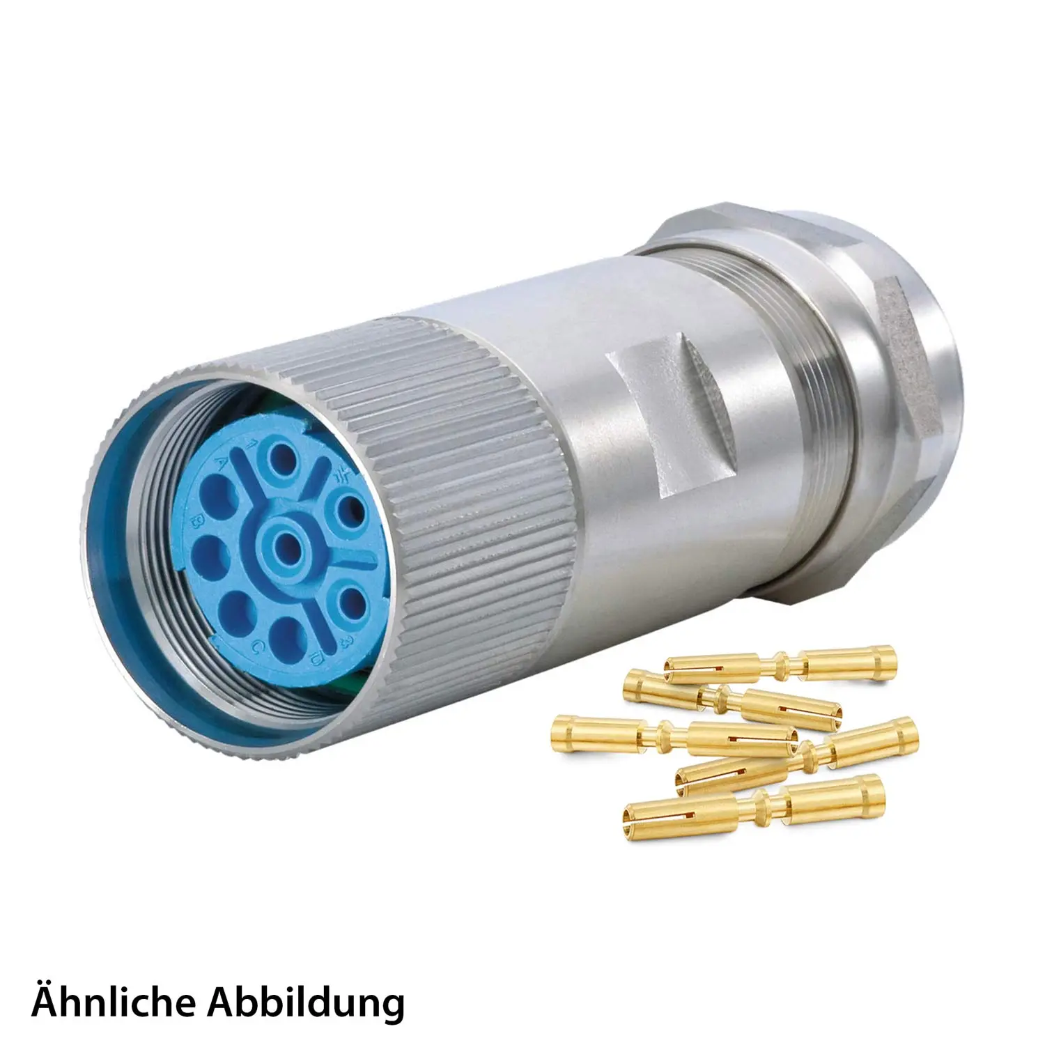 799921164K HUMMEL SET inkl. Kontakte M23 Leistung INOX Kabelsteckverbinder Crimpeinsatz gerade Polzahl 5+PE, Buchse Klemmbereich 7,0mm - 12,0mm