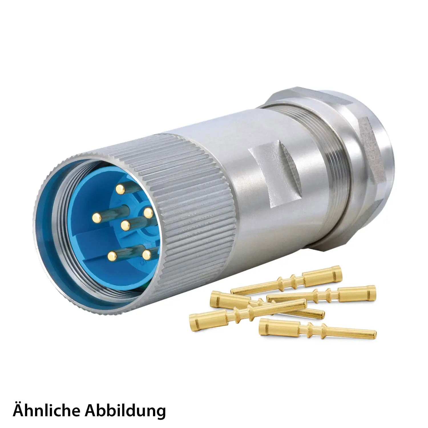 799921166K HUMMEL SET inkl. Kontakte M23 Leistung INOX Kabelsteckverbinder Crimpeinsatz gerade Polzahl 3+4+PE, Stift Klemmbereich 7,0mm - 12,0mm