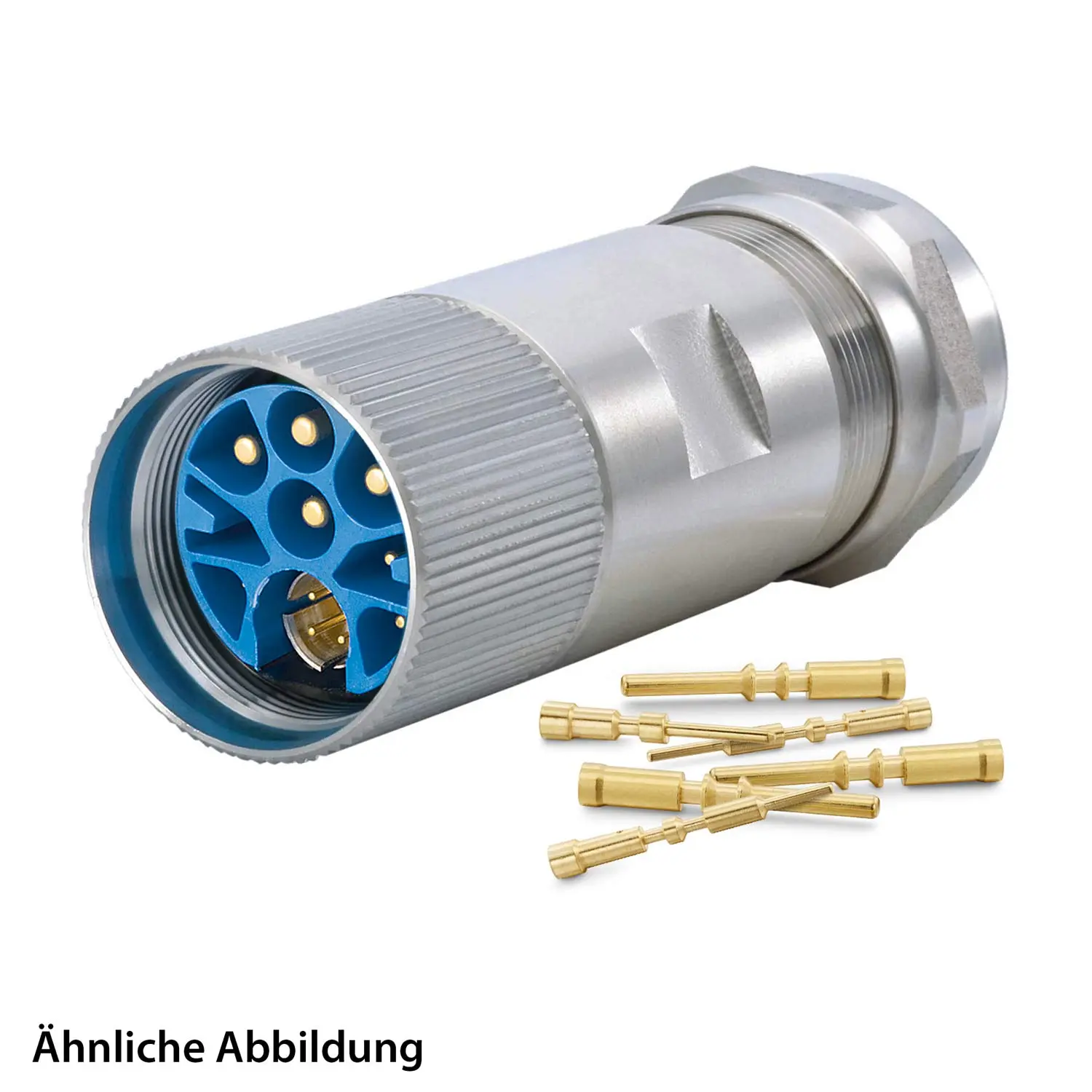 799921236K HUMMEL SET inkl. Kontakte M23 Hybrid INOX Kabelsteckverbinder Crimpeinsatz gerade Polzahl 3+4+4+PE, Stift Klemmbereich 11,0mm - 17,0mm