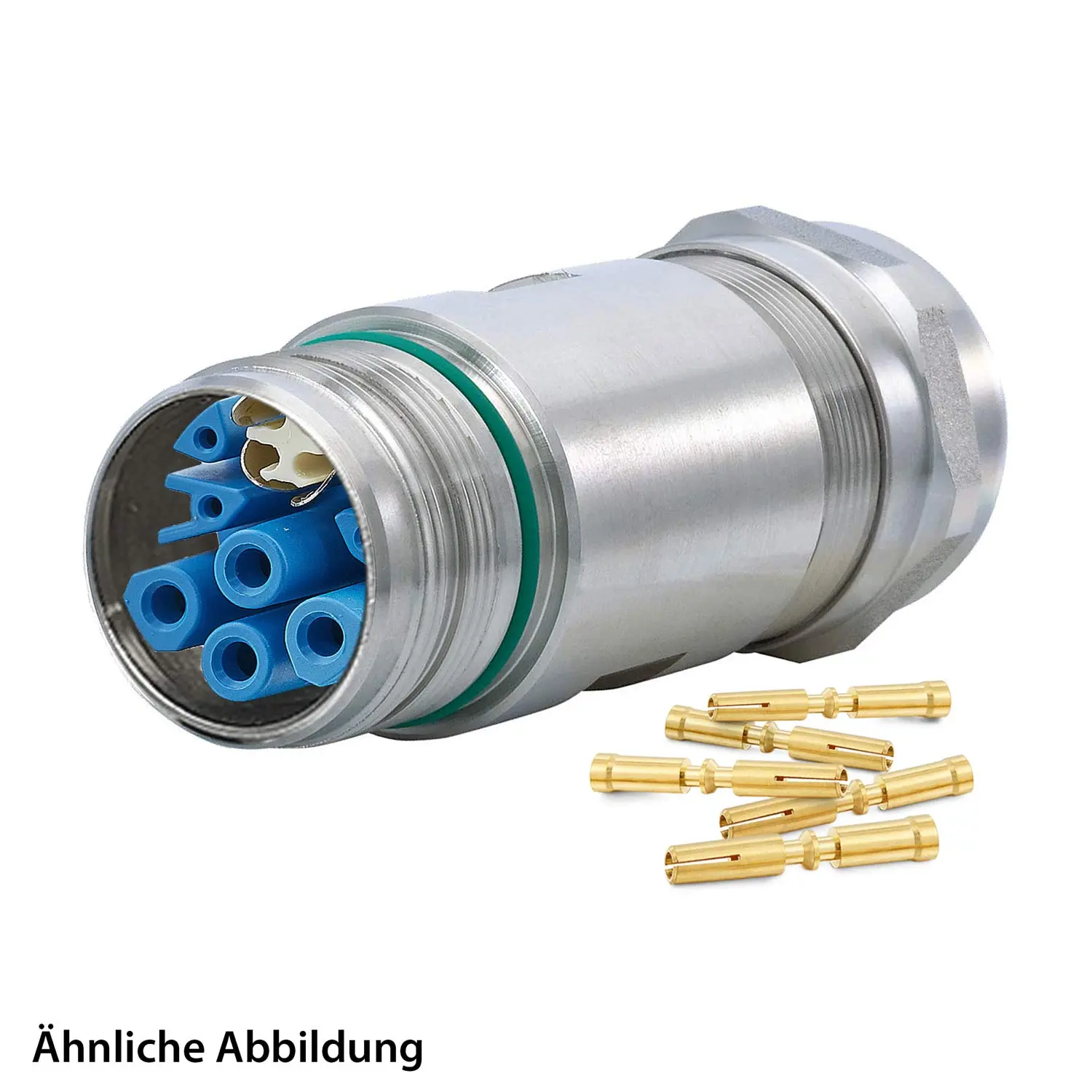 Produktfoto 1 von 799921279K HUMMEL SET inkl. Kontakte M23 Hybrid INOX Kupplungssteckverbinder, Crimp gerade Polzahl 3+4+4+PE, Buchse Klemmbereich 7,0mm - 12,0mm