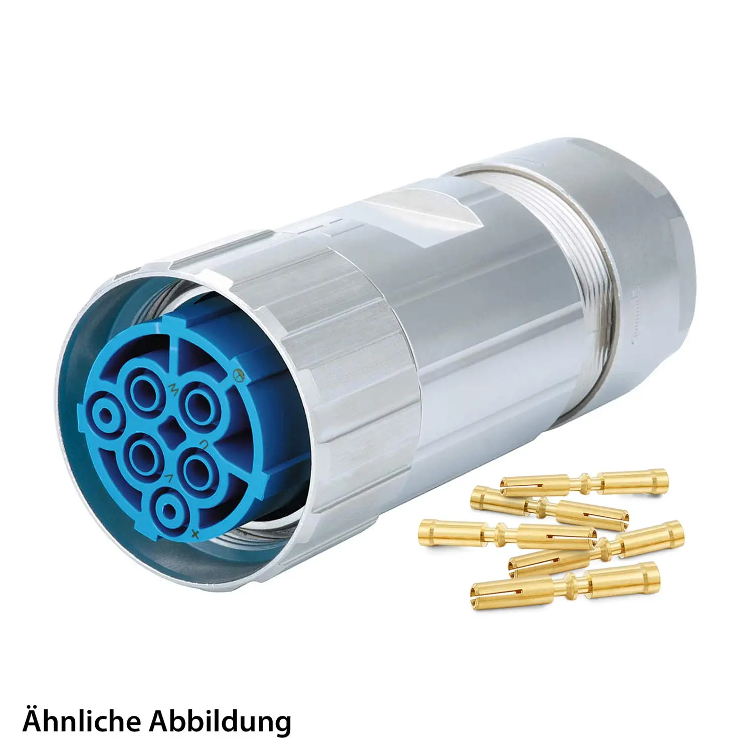 Produktfoto 1 von 799921454K HUMMEL SET inkl. Kontakte M40 Leistung Kabelsteckverbinder, Crimpeinsatz gerade Polzahl 3+2+PE, Buchse Kabelabgang gerade, Klemmbereich 21,0mm - 28,0mm