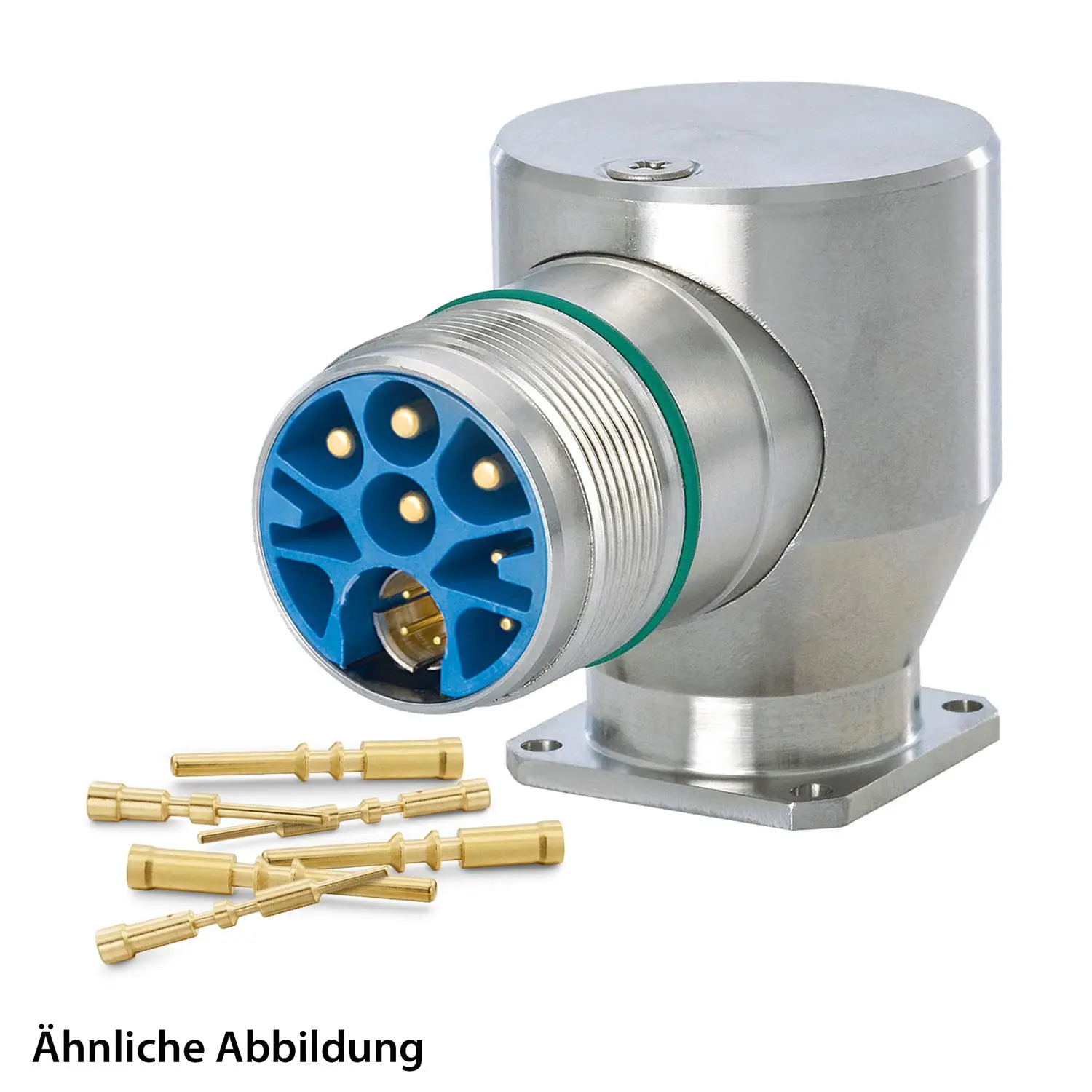 Produktfoto 1 von 799921435K HUMMEL SET inkl. Kontakte M23 Hybrid INOX Geräteteckverbinder, Crimpei. gewinkelt Polzahl 3+4+4+PE, Stift Vorderwand