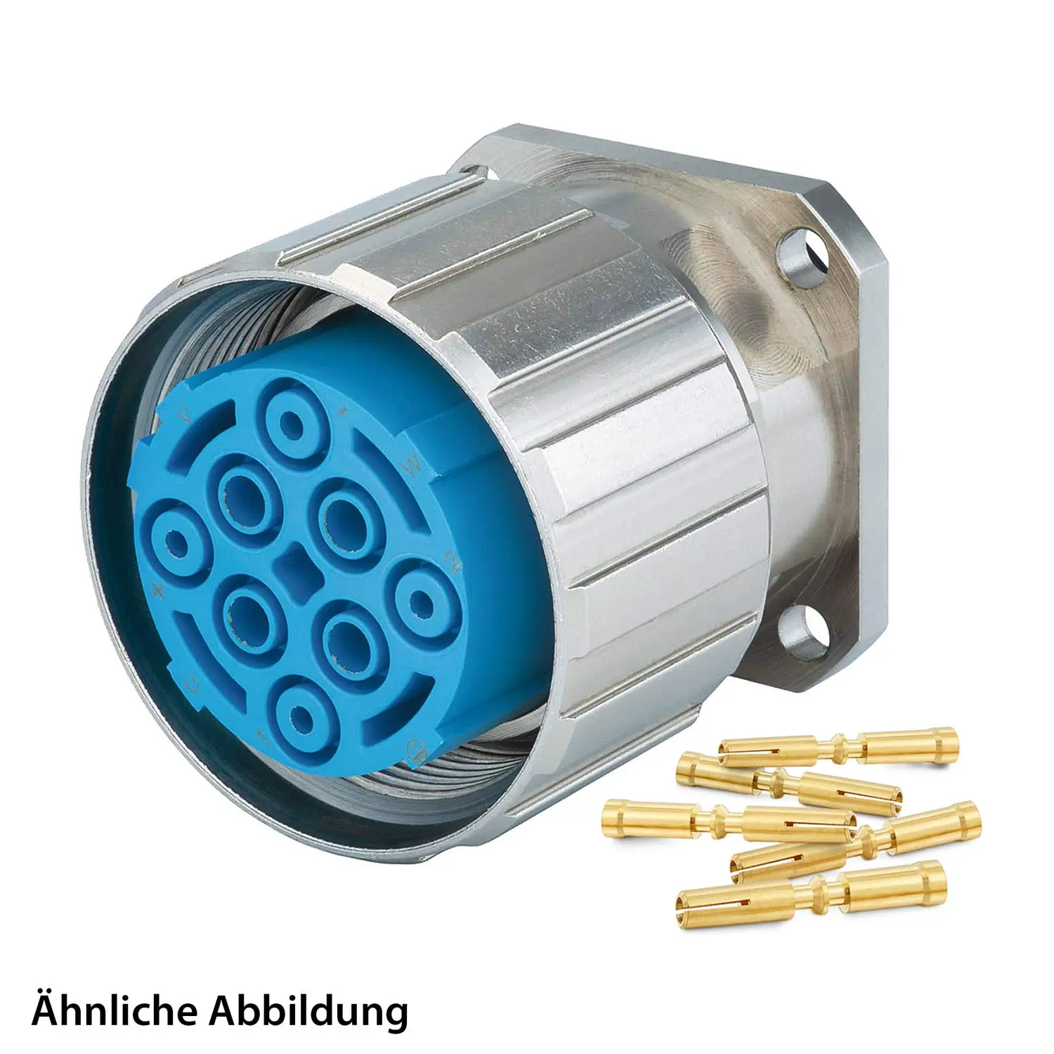 Produktfoto 1 von 799921511K HUMMEL SET inkl. Kontakte M40 Leistung Gerätesteckverbinder, Crimpeinsatz gerade Polzahl 3+4+PE, Buchse mit Rändelmutter Vorderwand