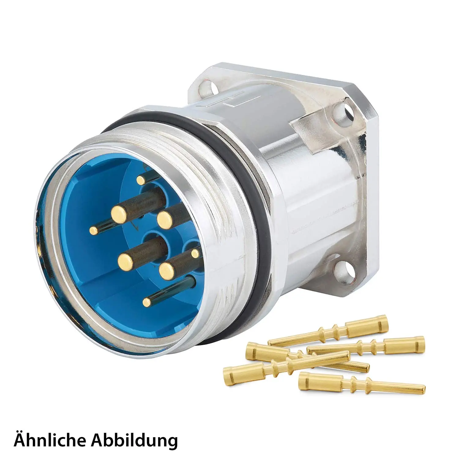 799921572K HUMMEL SET inkl. Kontakte M40 Leistung Gerätesteckverbinder, Crimpeinsatz gerade Polzahl 3+2+PE, Stift Vorderwand