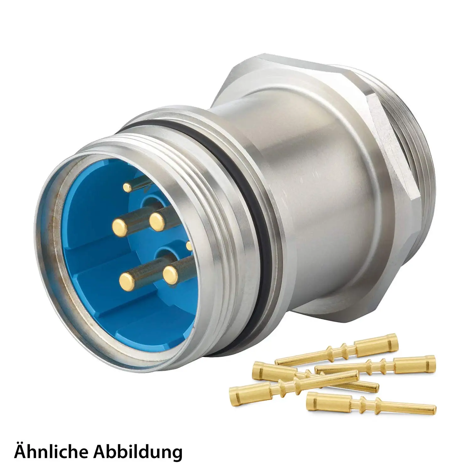 Produktfoto 1 von 799921606K HUMMEL SET inkl. Kontakte M40 Leistung Gerätesteckverbinder, Crimpeinsatz gerade Polzahl 3+2+PE, Stift Vorderwand