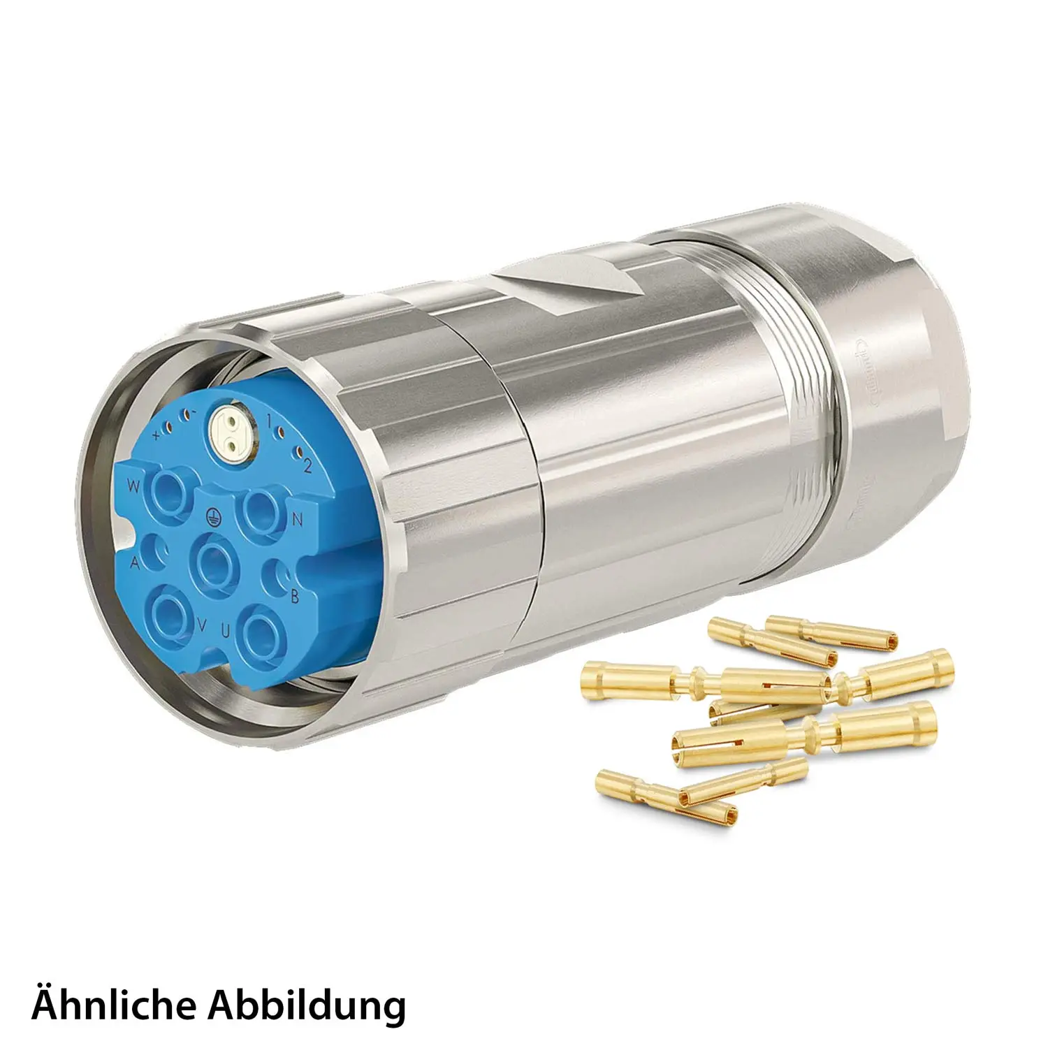 Produktfoto 1 von 799921632K HUMMEL SET inkl. Kontakte M40 Hybrid Kabelsteckverbinder, Crimpeinsatz gerade Polzahl 4+6+2+PE, Buchse Kabelabgang gerade, Klemmbereich 21,0mm - 28,0mm