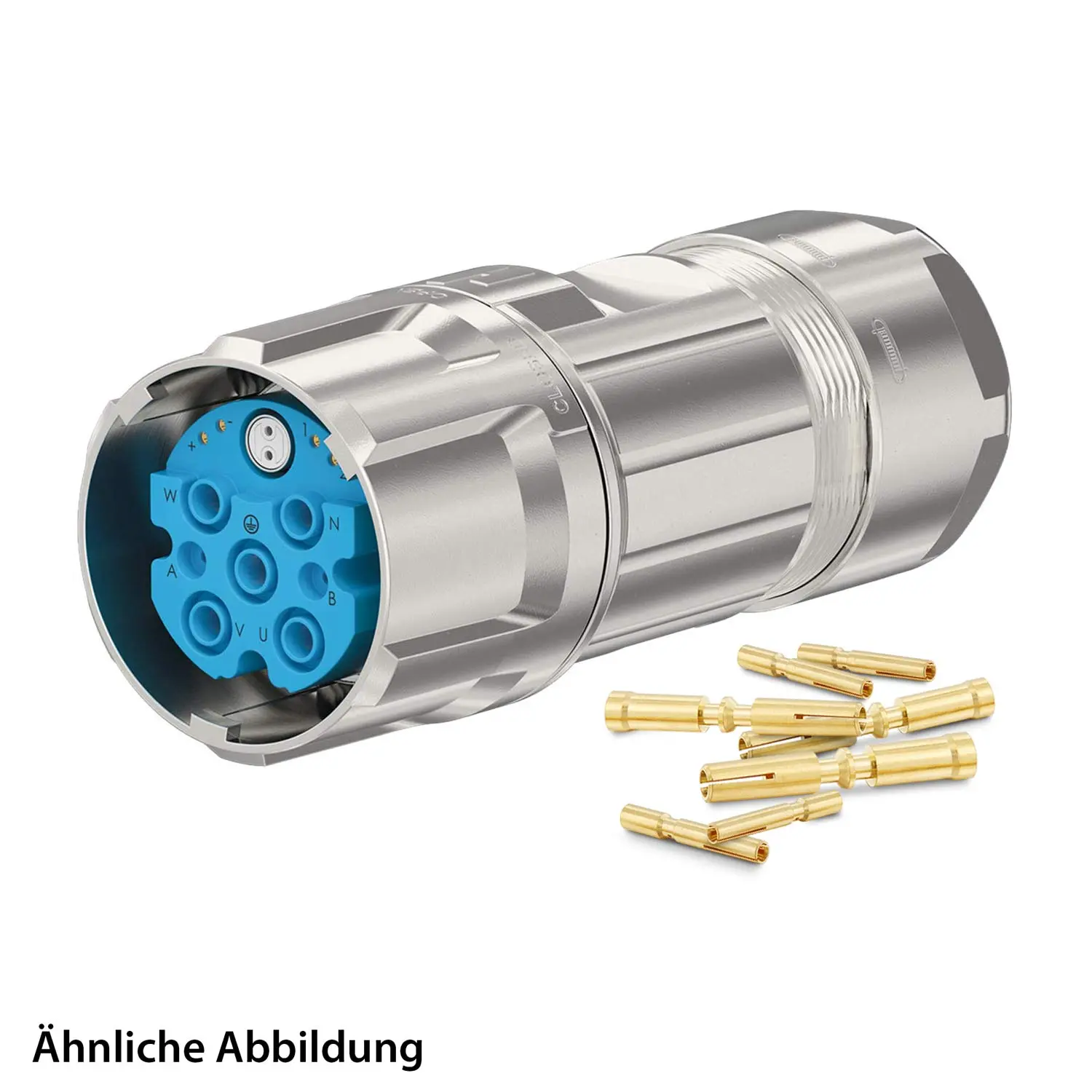 Produktfoto 1 von 799921680K HUMMEL SET inkl. Kontakte M40 Hybrid Kabelsteckverbinder, Crimpeinsatz gerade Polzahl 4+6+2+PE, Buchse Kabelabgang gerade, Klemmbereich 21,0mm - 28,0mm