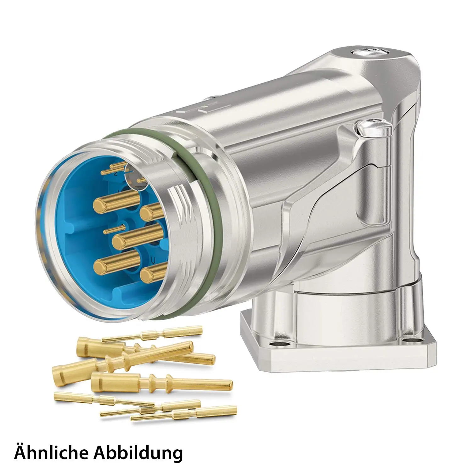 Produktfoto 1 von 799921763K HUMMEL SET inkl. Kontakte M40 Hybrid Gerätesteckverbinder, Crimpeinsatz gewinkelt Polzahl 4+6+2+PE, Stift drehbar um 300 Grad Vorderwand