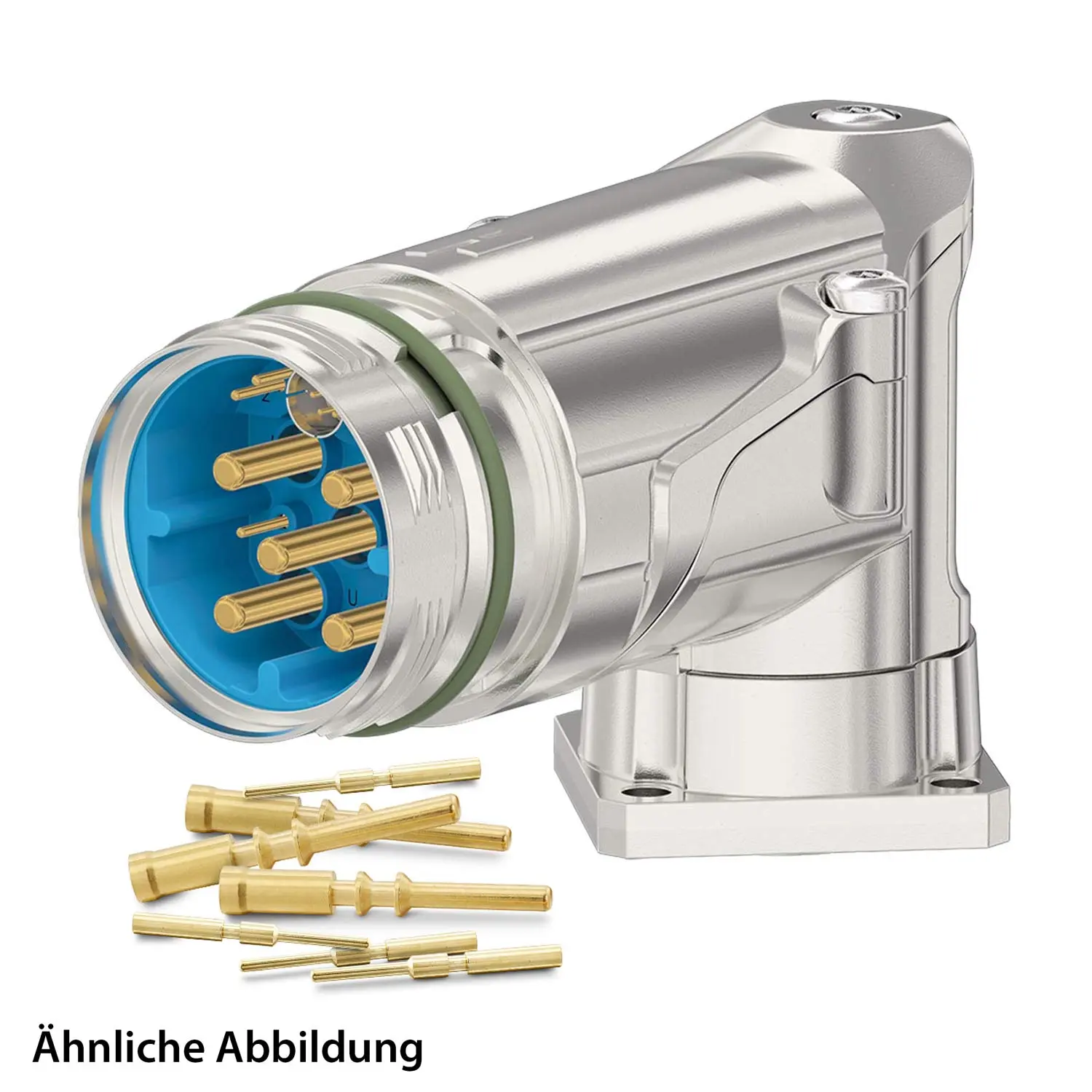 Produktfoto 1 von 799921768K HUMMEL SET inkl. Kontakte M40 Hybrid Gerätesteckverbinder, Crimpeinsatz gewinkelt Polzahl 4+6+6+PE, Stift drehbar um 300 Grad Vorderwand