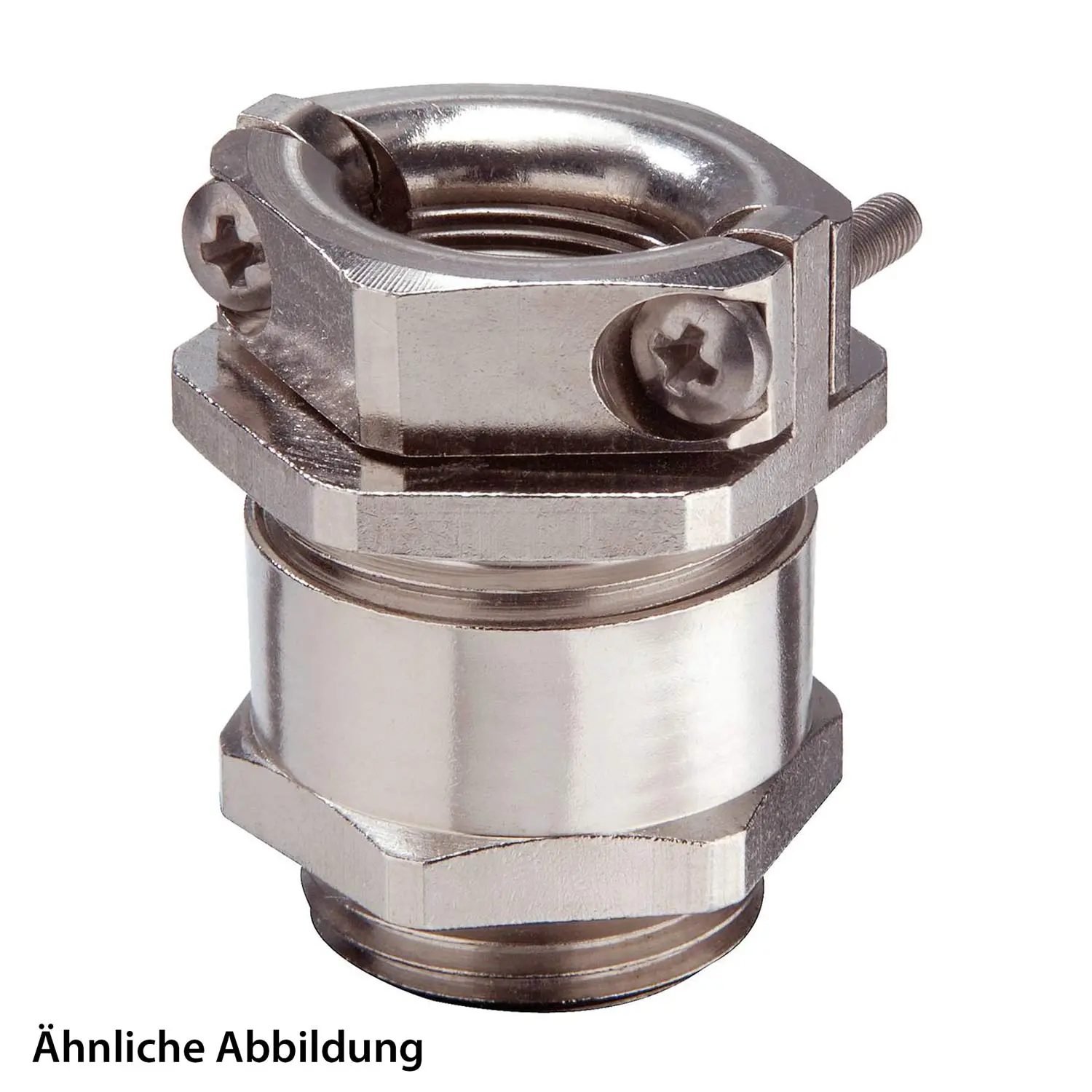 10062131 WISKA DIN-Verschraubung mit externer Zugentlastung PG7x1,27 Messing (CuZn) vernickelt Gewindelänge 5,0mm